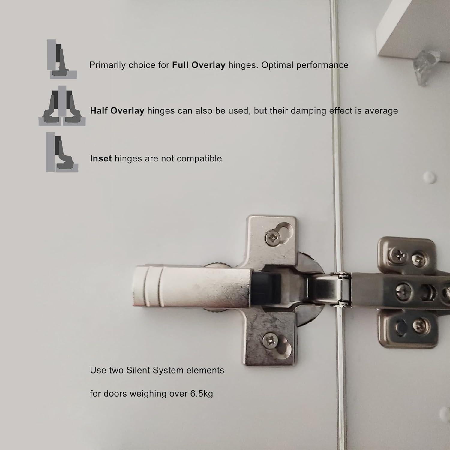 Amortiguadores de Cierre Suave LIKERAINY para Puertas de Muebles - 2 Piezas