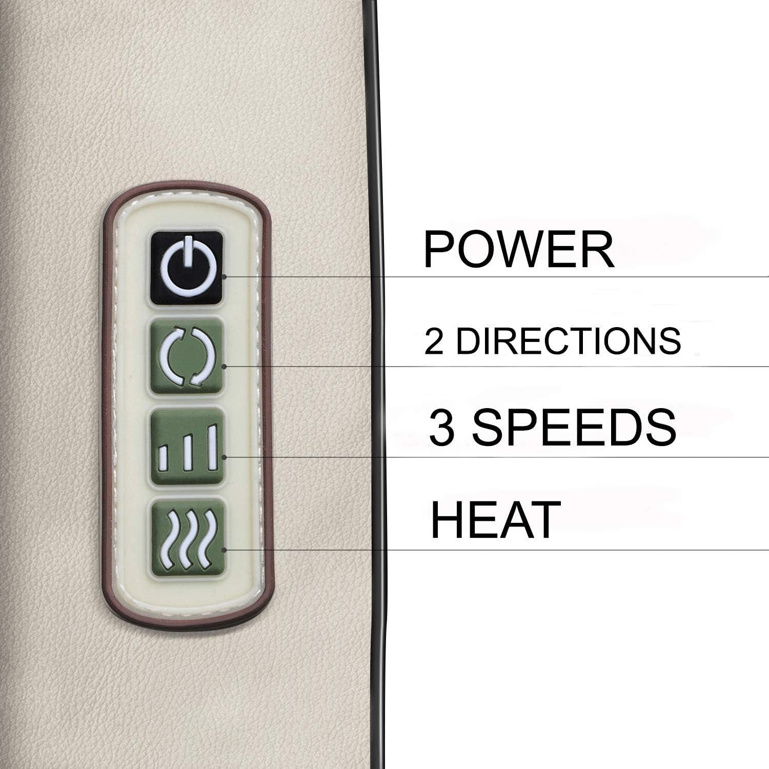 Masajeador Shiatsu FS8801 con Calor para Cuello y Espalda