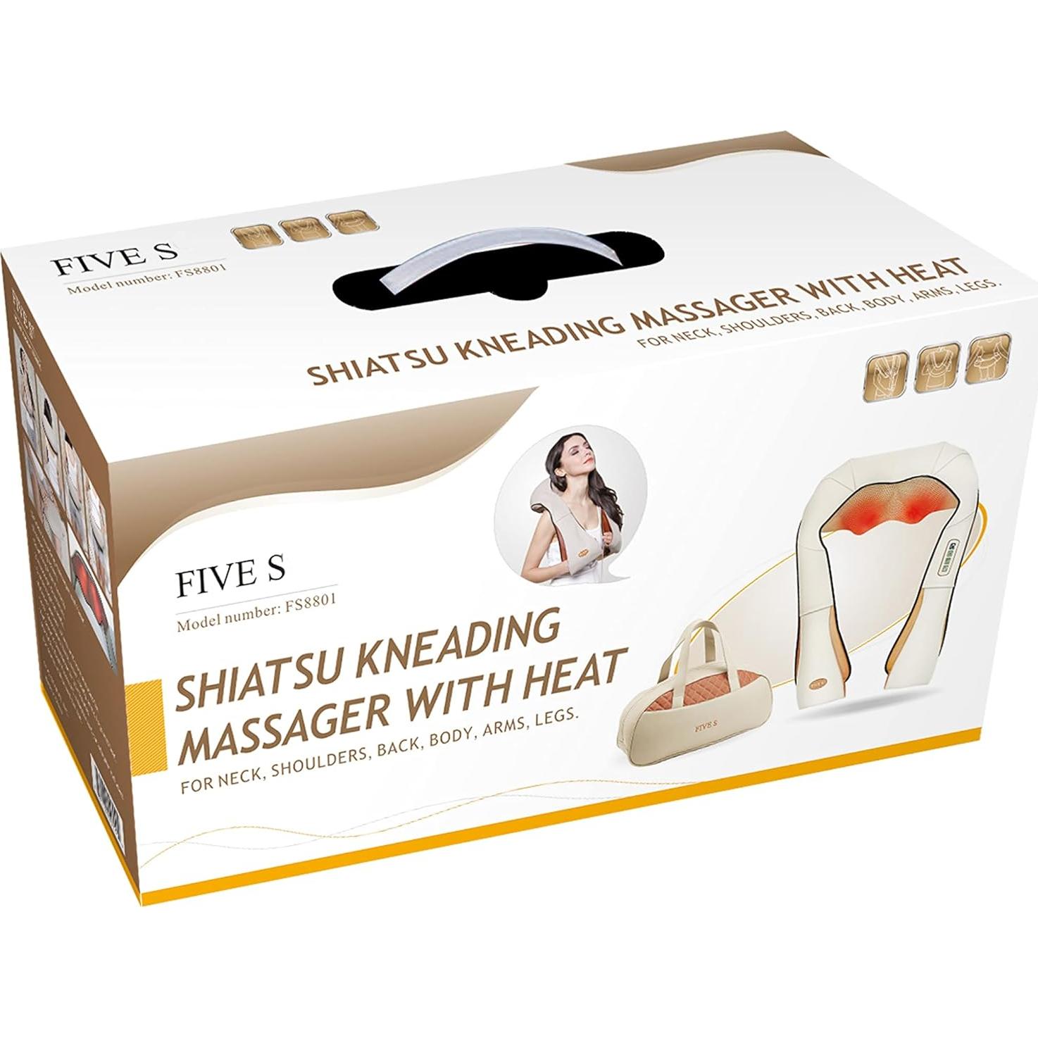 Masajeador Shiatsu FS8801 con Calor para Cuello y Espalda