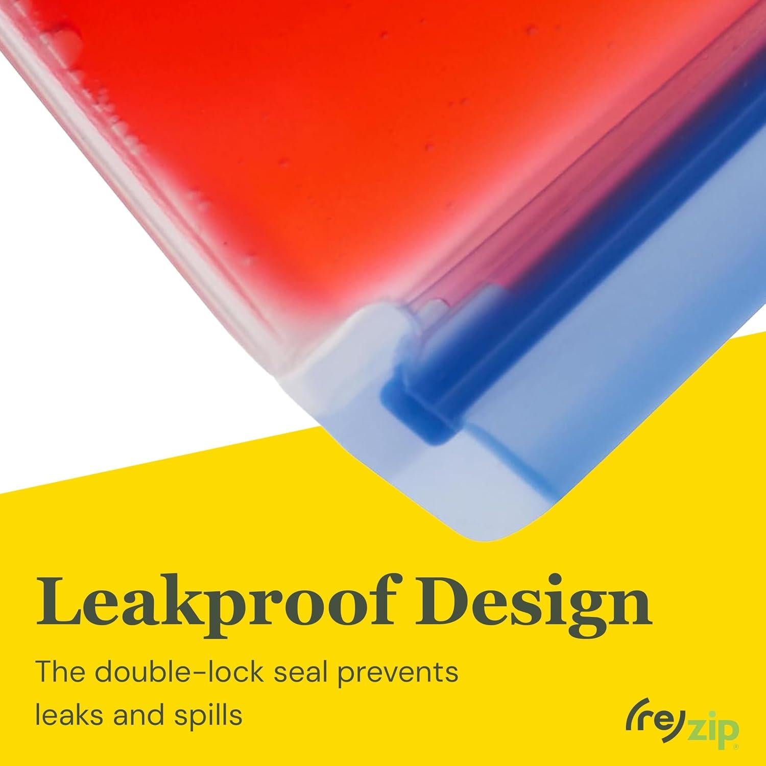 Bolsas Reutilizables de Galón re)zip 4-Pack Multicolor PEVA