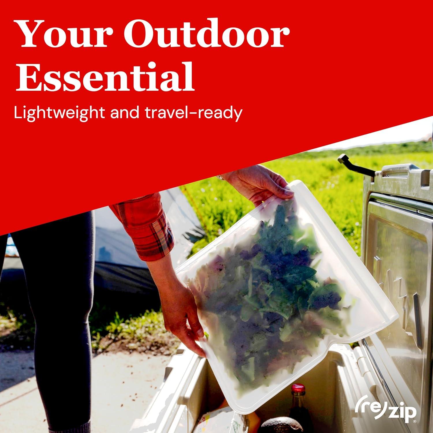 Bolsas Reutilizables de Galón re)zip 4-Pack Multicolor PEVA