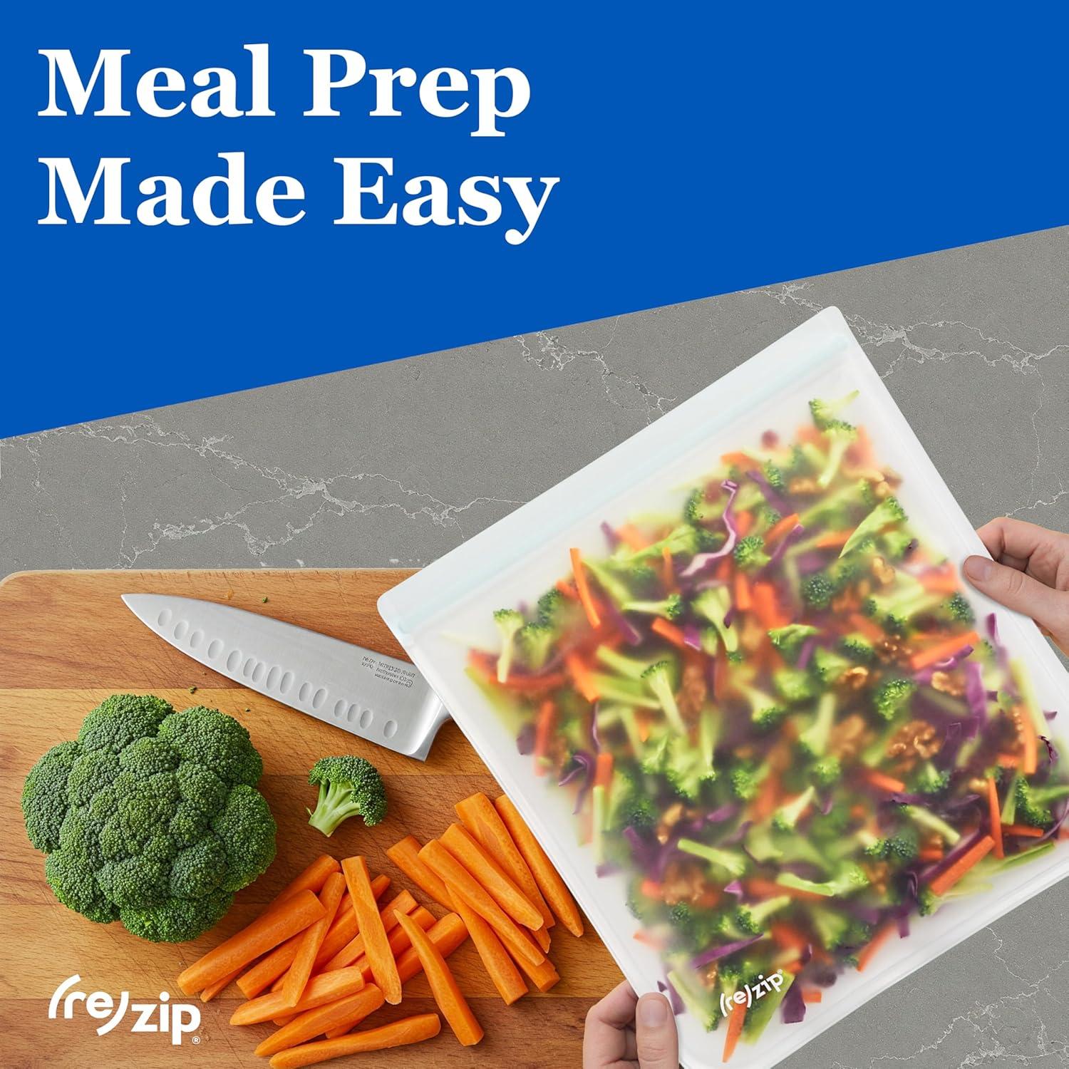 Bolsas Reutilizables de Galón re)zip 4-Pack Multicolor PEVA