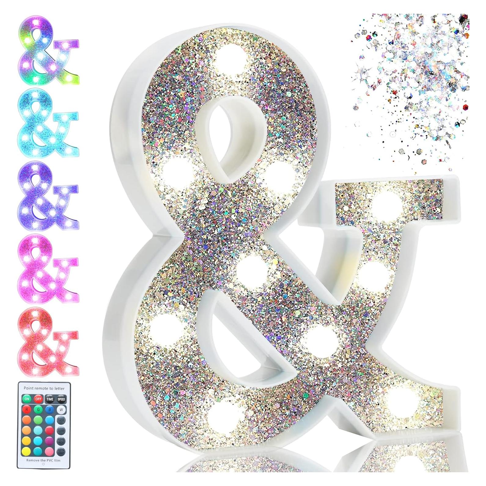 Letras Iluminadas LED Pooqla, 27 Colores, Control Remoto