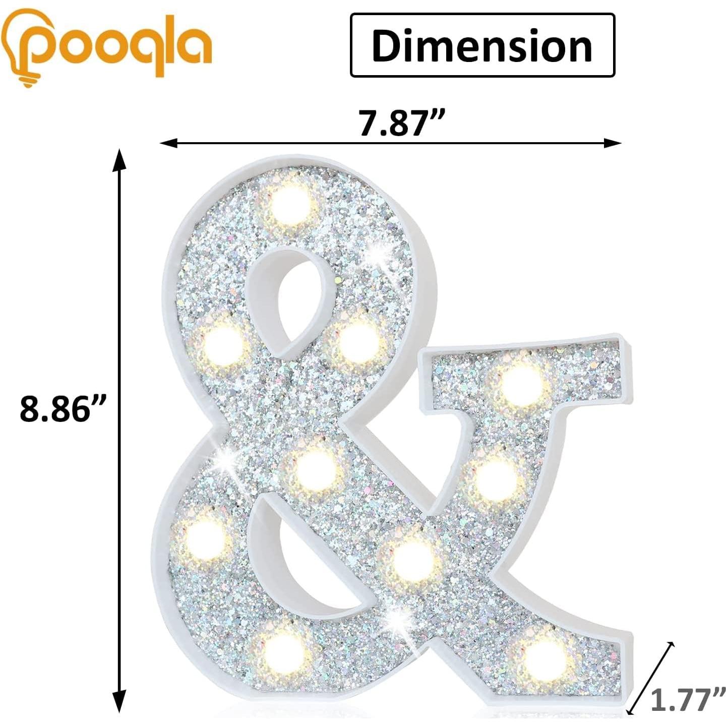 Letras Iluminadas LED Pooqla, 27 Colores, Control Remoto