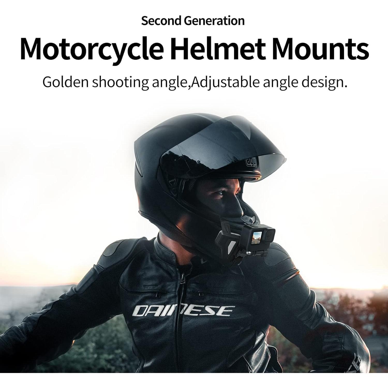 Soporte de Casco para GoPro TELESIN Ajustable 180° Negro