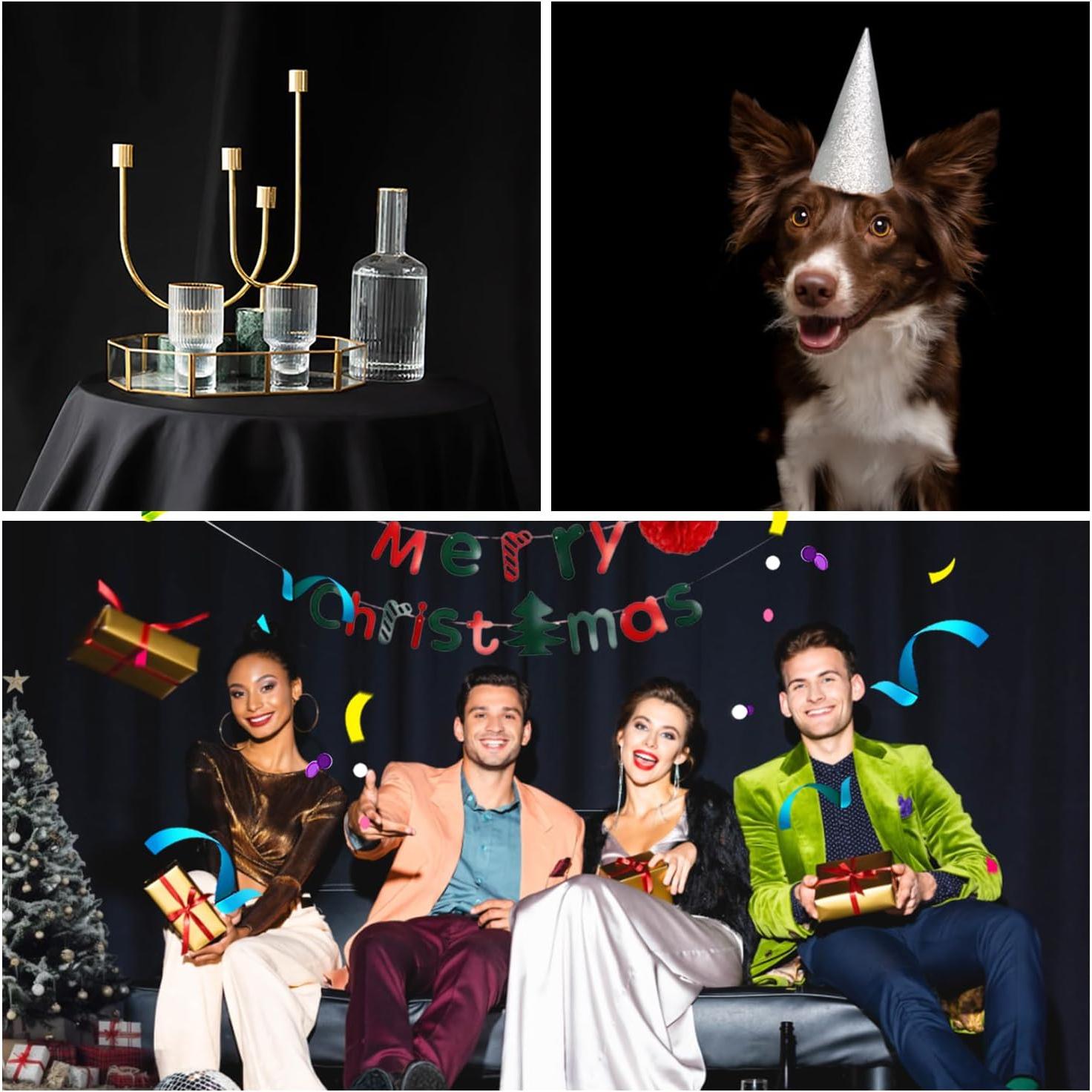 Cortina de Fondo Negra JINSUI 3x3m para Fotografía Profesional