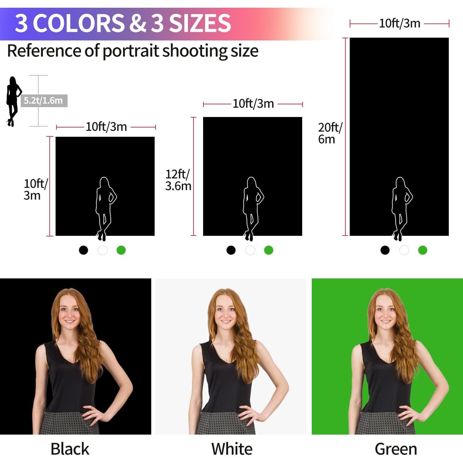 Cortina de Fondo Negra JINSUI 3x3m para Fotografía Profesional