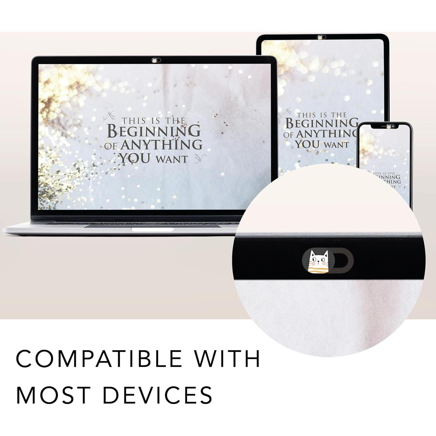 Cubierta deslizante para webcam MESMOS Gatos Lindos - Pequeña