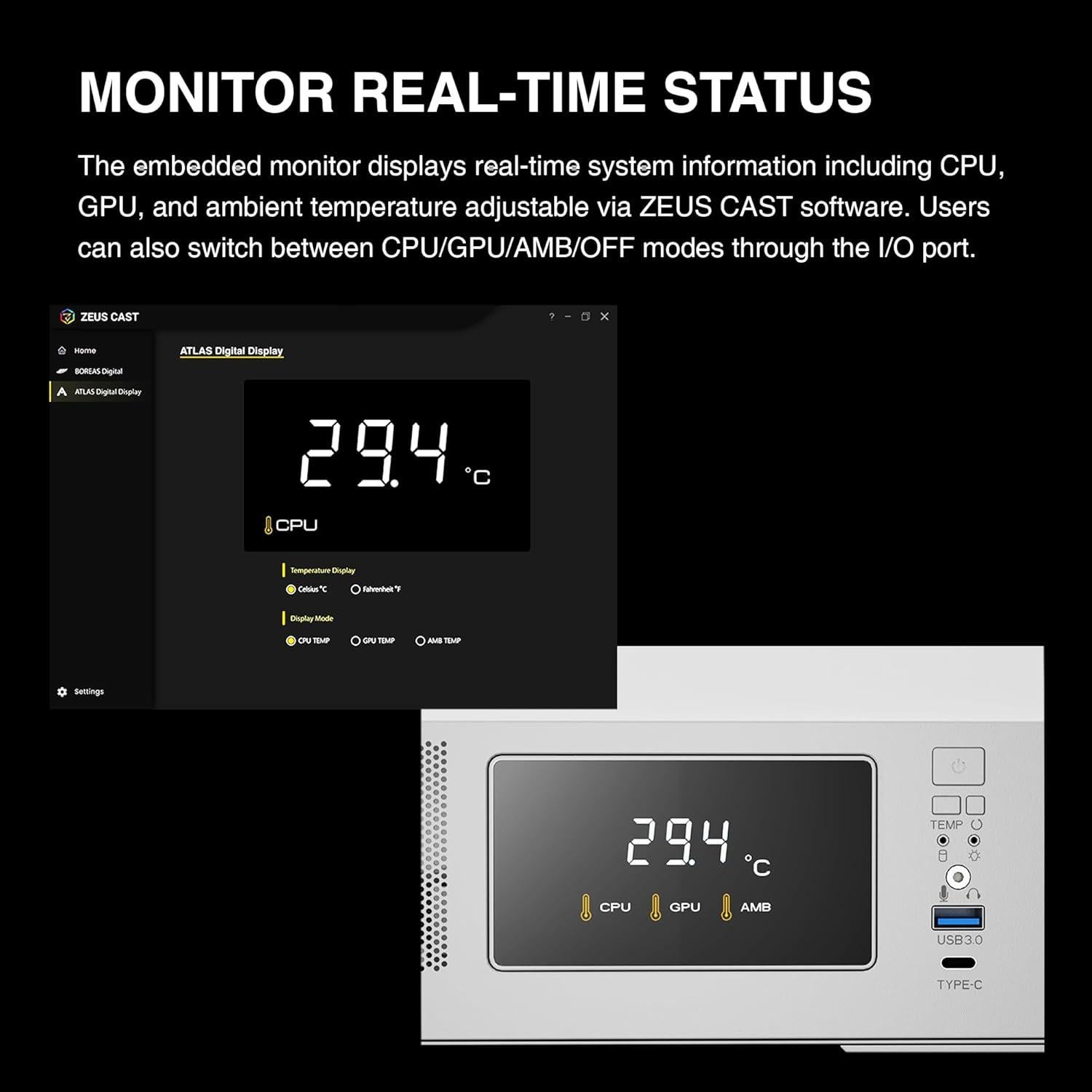 Caja de Computadora GAMDIAS ATLAS M1 Blanca ATX con RGB