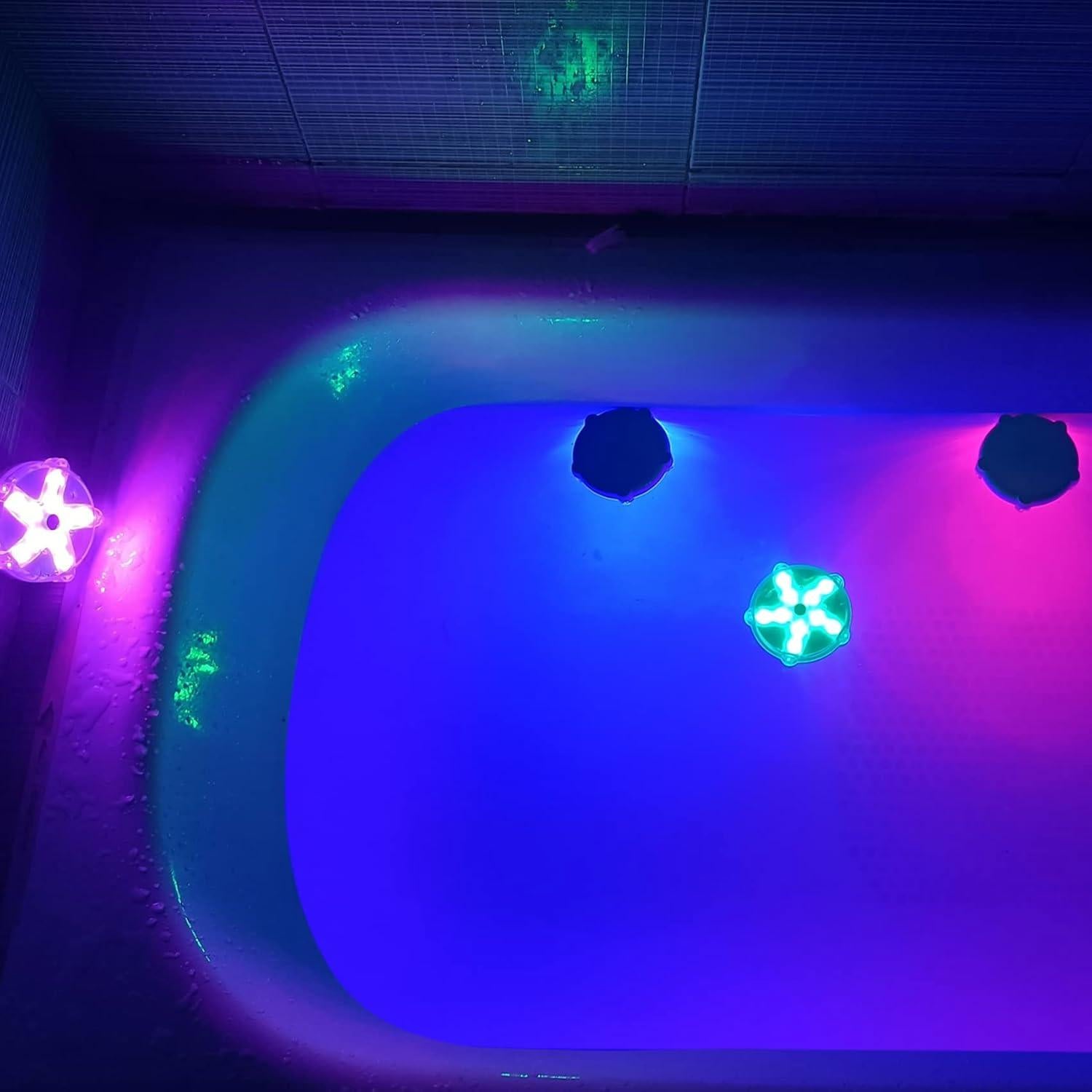 Luces Flotantes para Piscina DeeprBetter 2pcs LED Coloridas