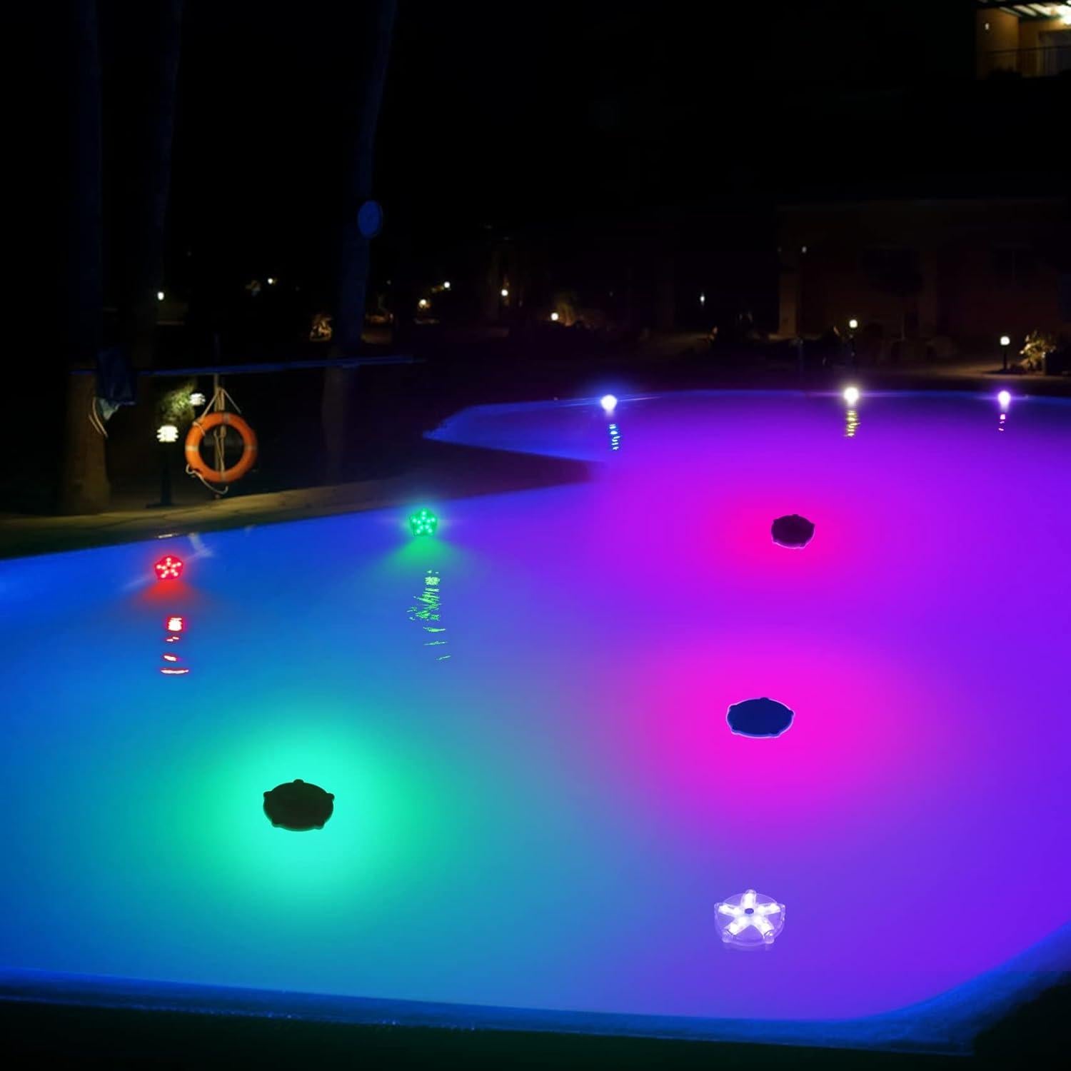Luces Flotantes para Piscina DeeprBetter 2pcs LED Coloridas