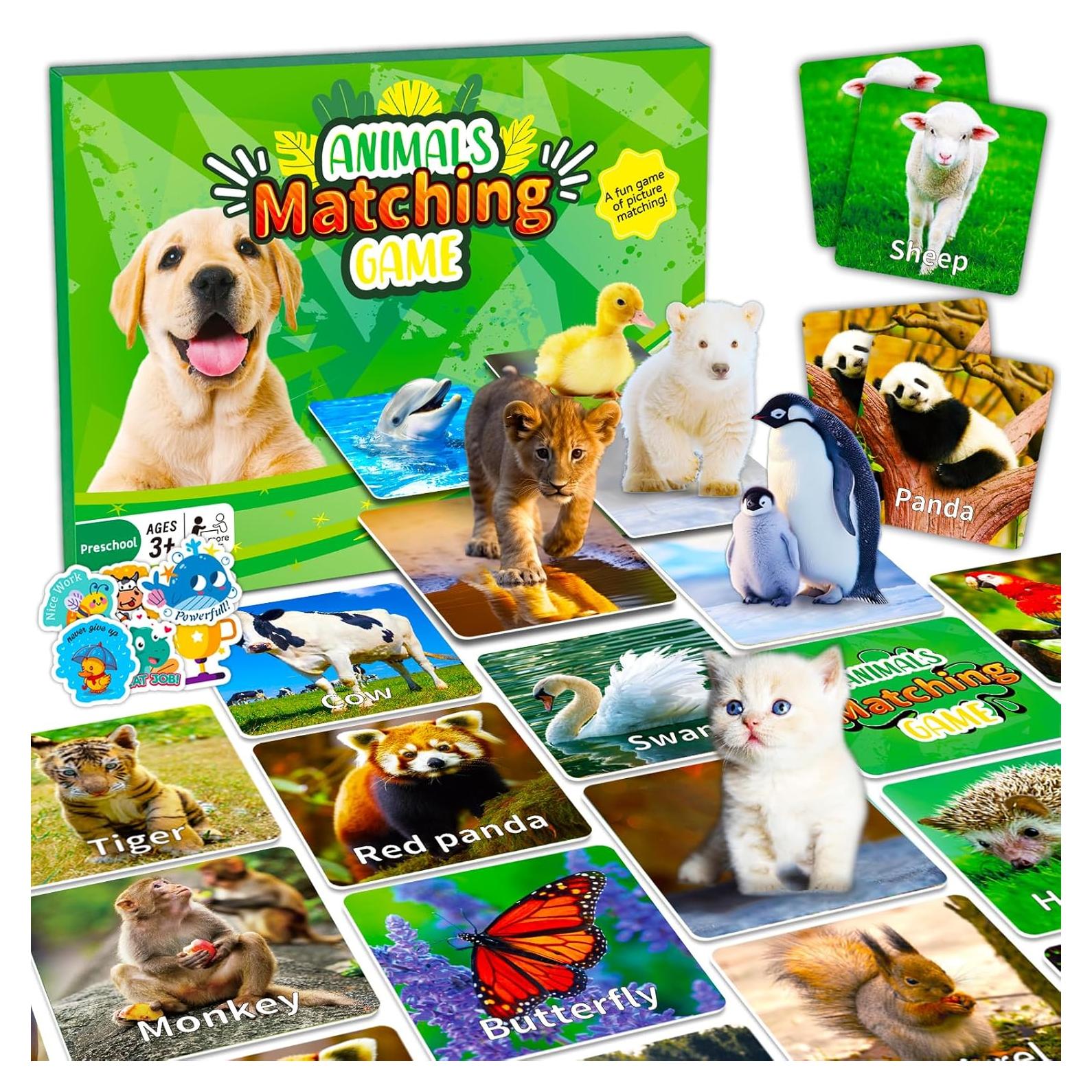 Juego de Emparejamiento de Animales Xinwanqu 100 Piezas