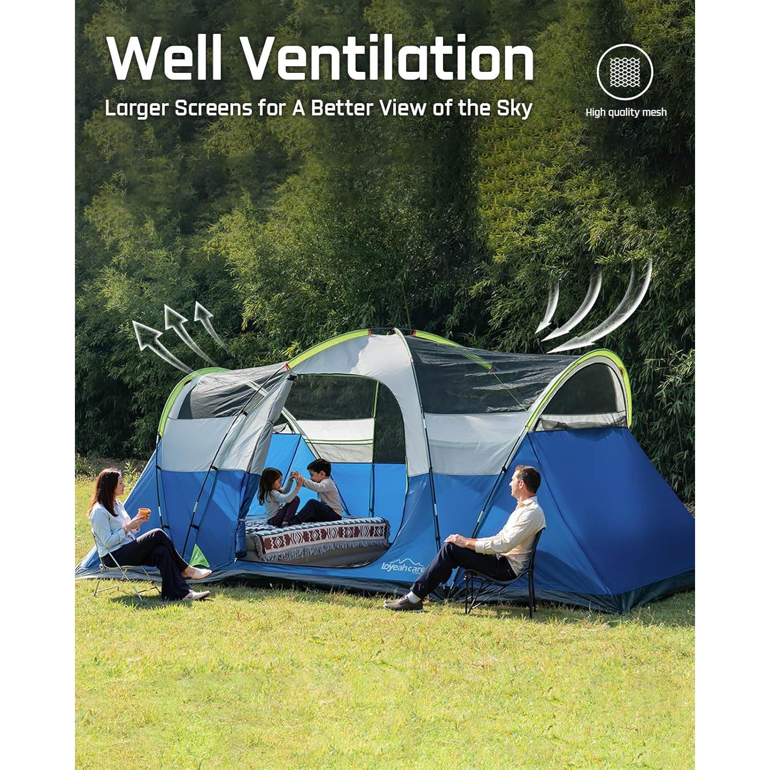 Tienda de Camping Loyeahcamp para 8 Personas Impermeable