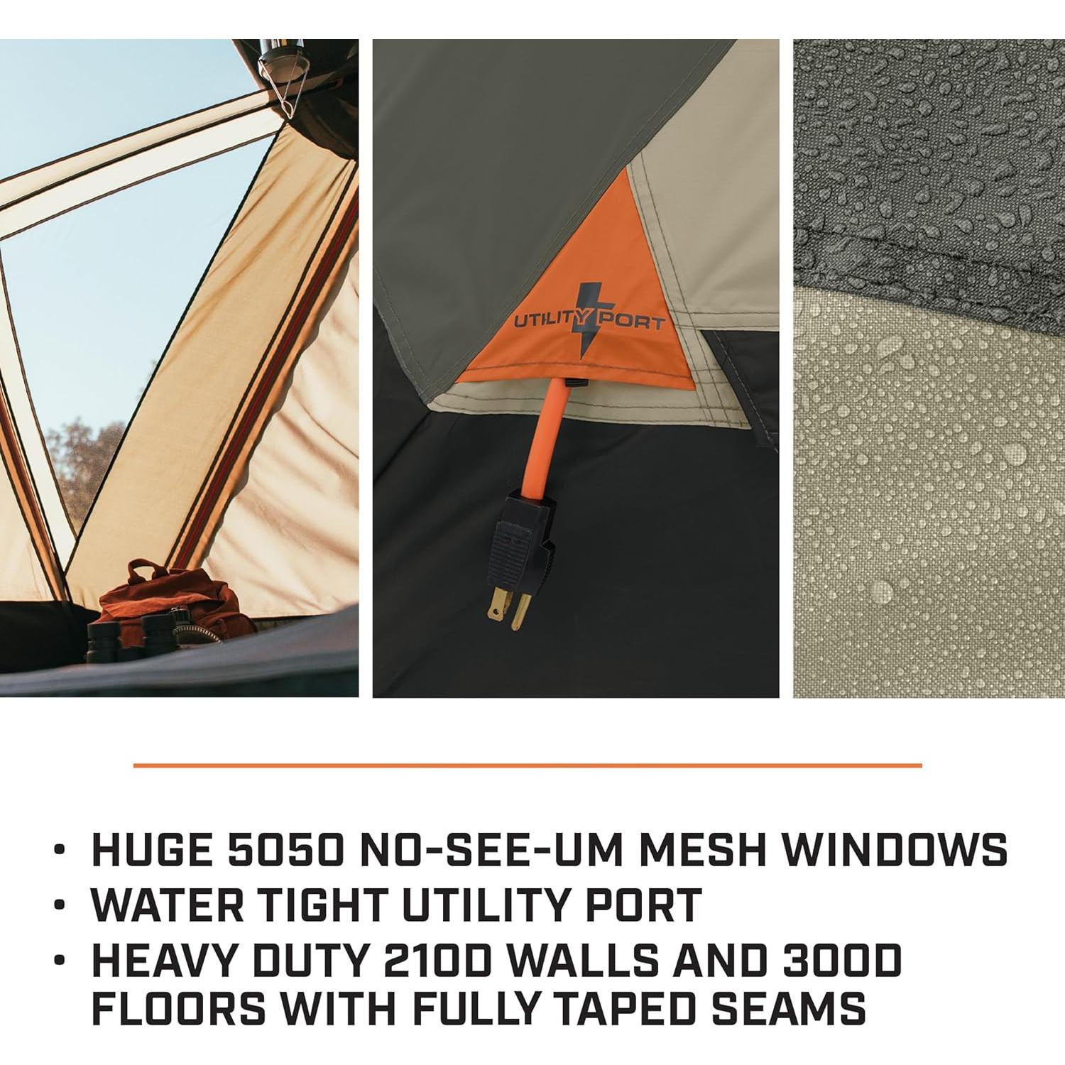 Bushnell Tent | Instant Pop Up 3P / 4P/ 6P / 8P Hub Style Tents | Best Pop Up Tent for Camping, Hiking, Family Camping, Hunting, Fishing, and Basecamp