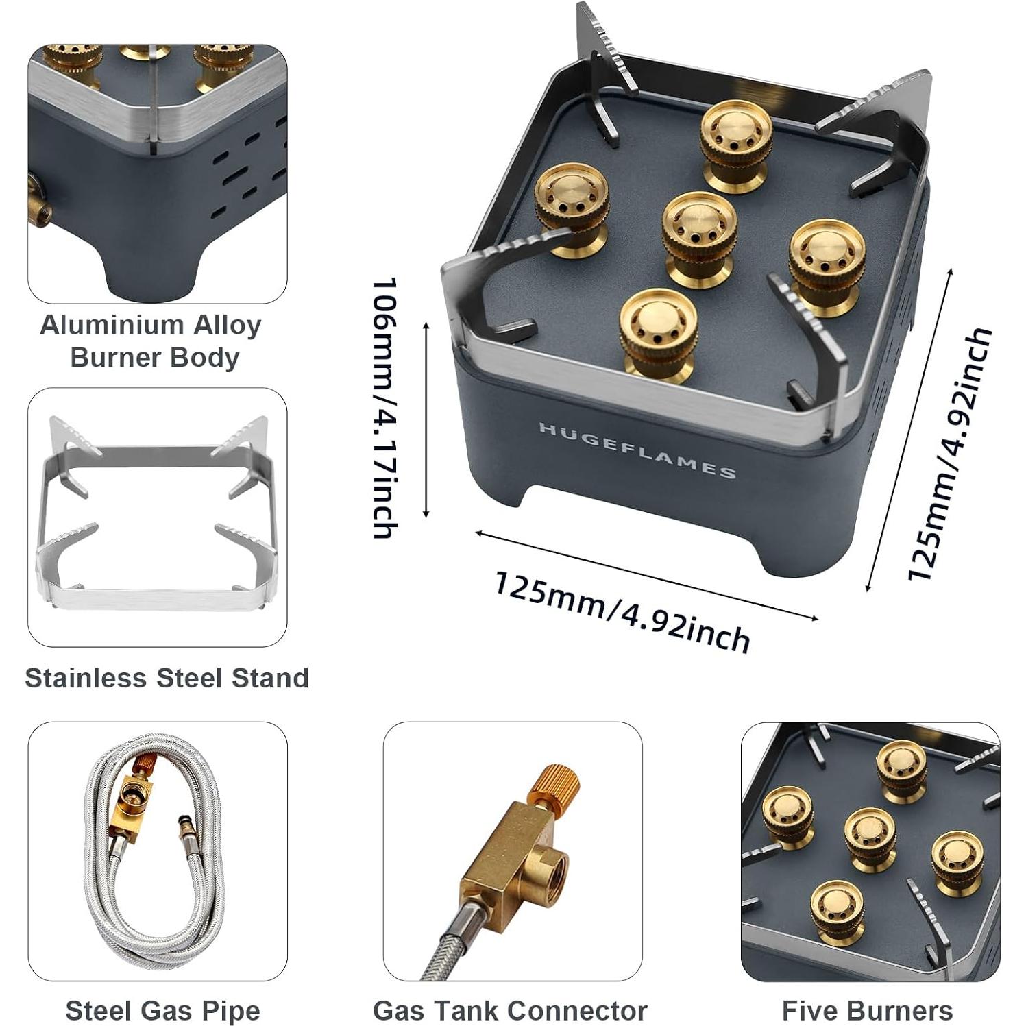 Estufa de Camping Portátil Propano 30,000 BTU N5 - Alta Salida