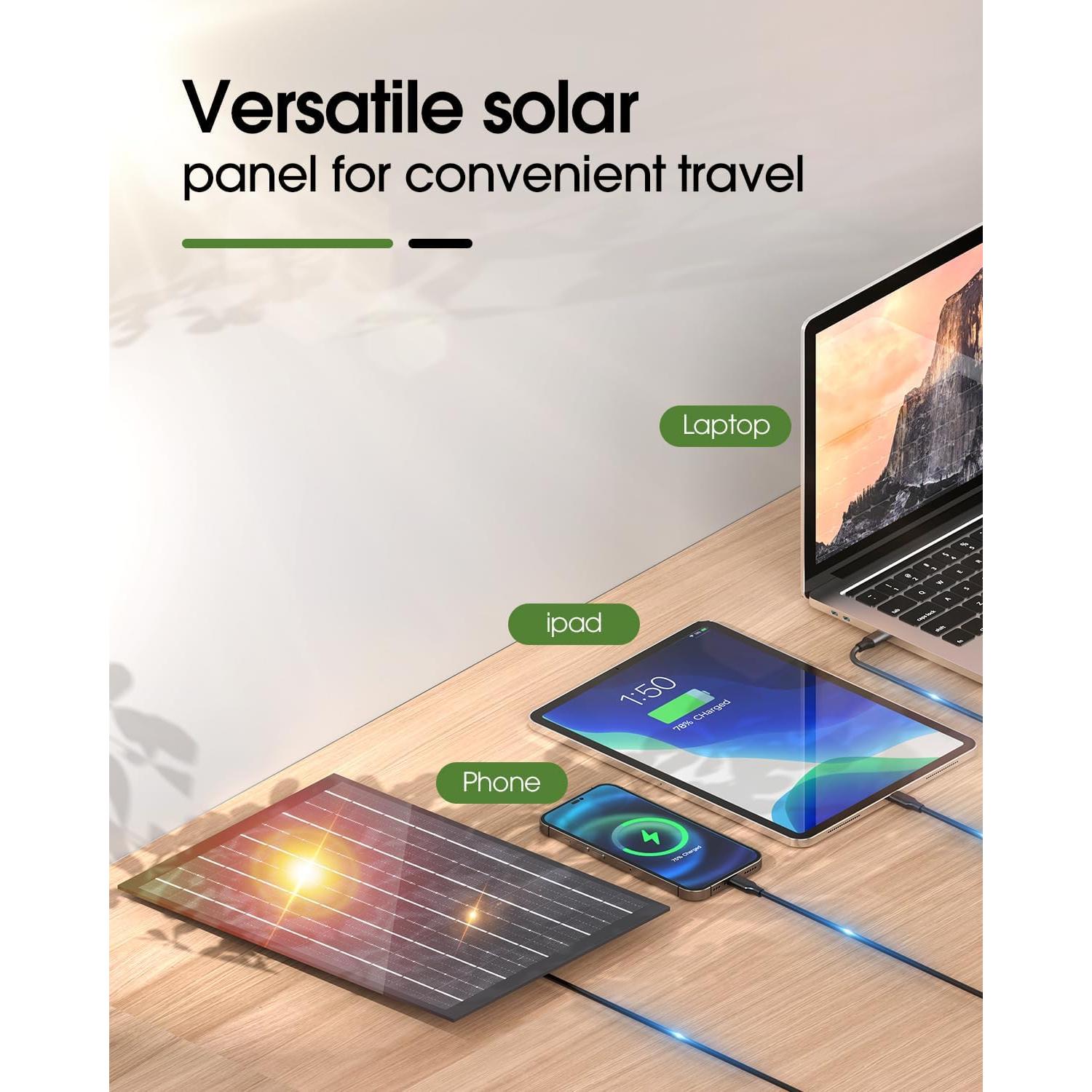 Ventilador Solar Drchop X20 10800mAh 7W Recargable Verde