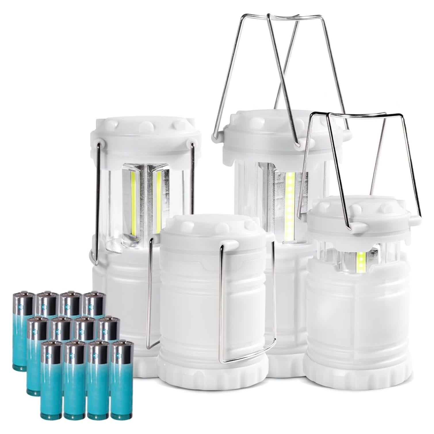 Linterna de Camping KUNHE 4 Pack 350 Lúmenes IPX4 Baterías AA