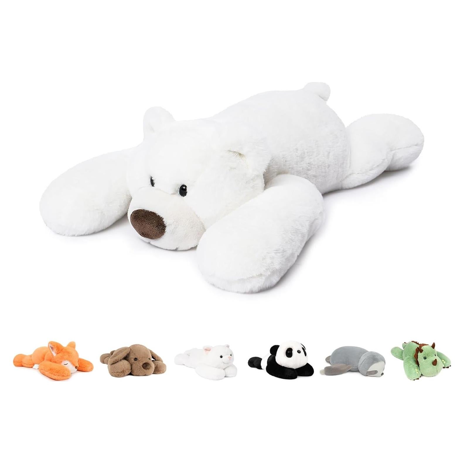 Oso de Peluche Pesado Niuniu Daddy 50 cm 1.5 kg Blanco