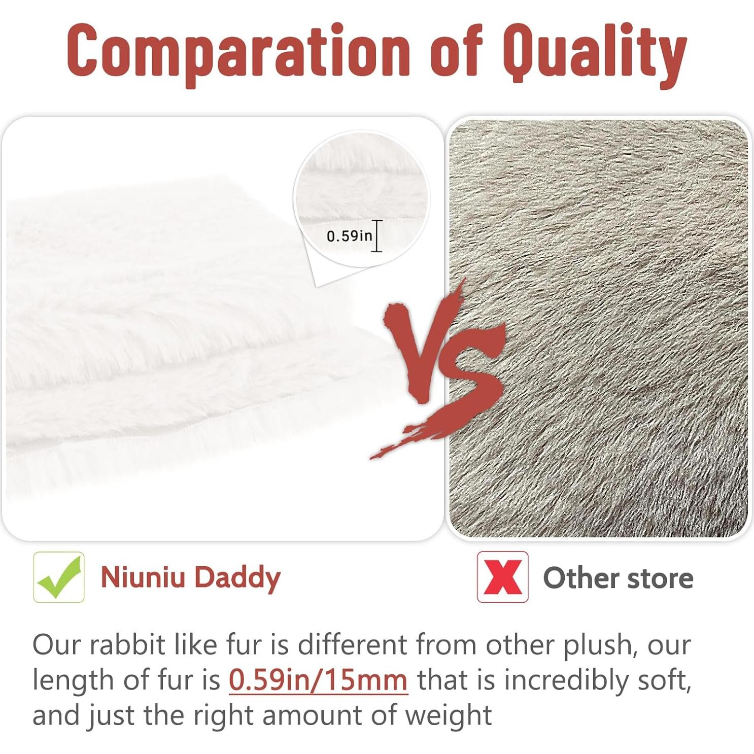 Oso de Peluche Pesado Niuniu Daddy 50 cm 1.5 kg Blanco