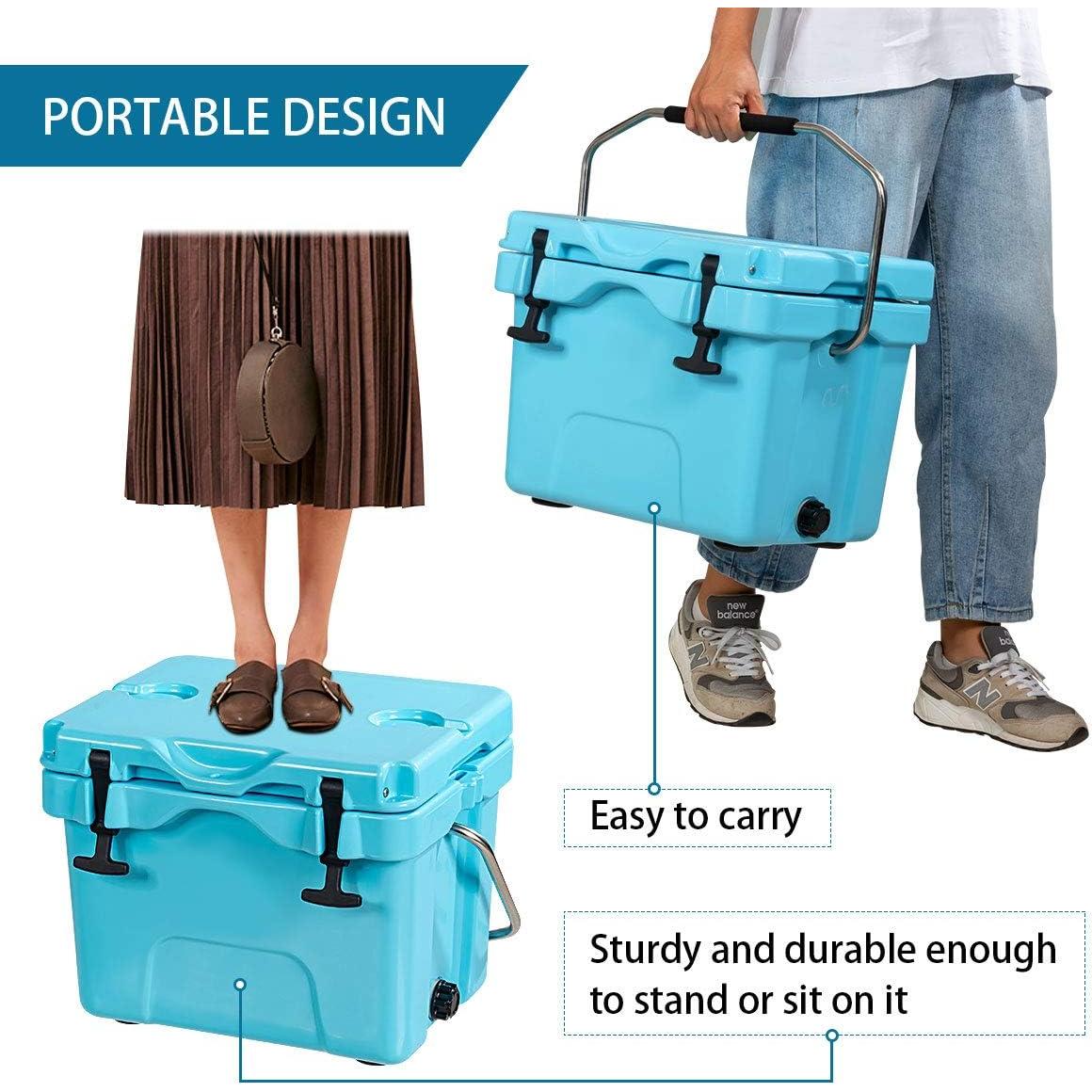 Enfriador Aislado Goplus 16 Cuartos Azul - 24 Latas, Portátil