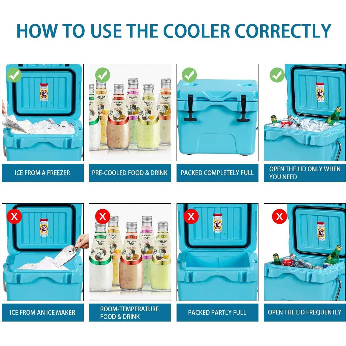 Enfriador Aislado Goplus 16 Cuartos Azul - 24 Latas, Portátil