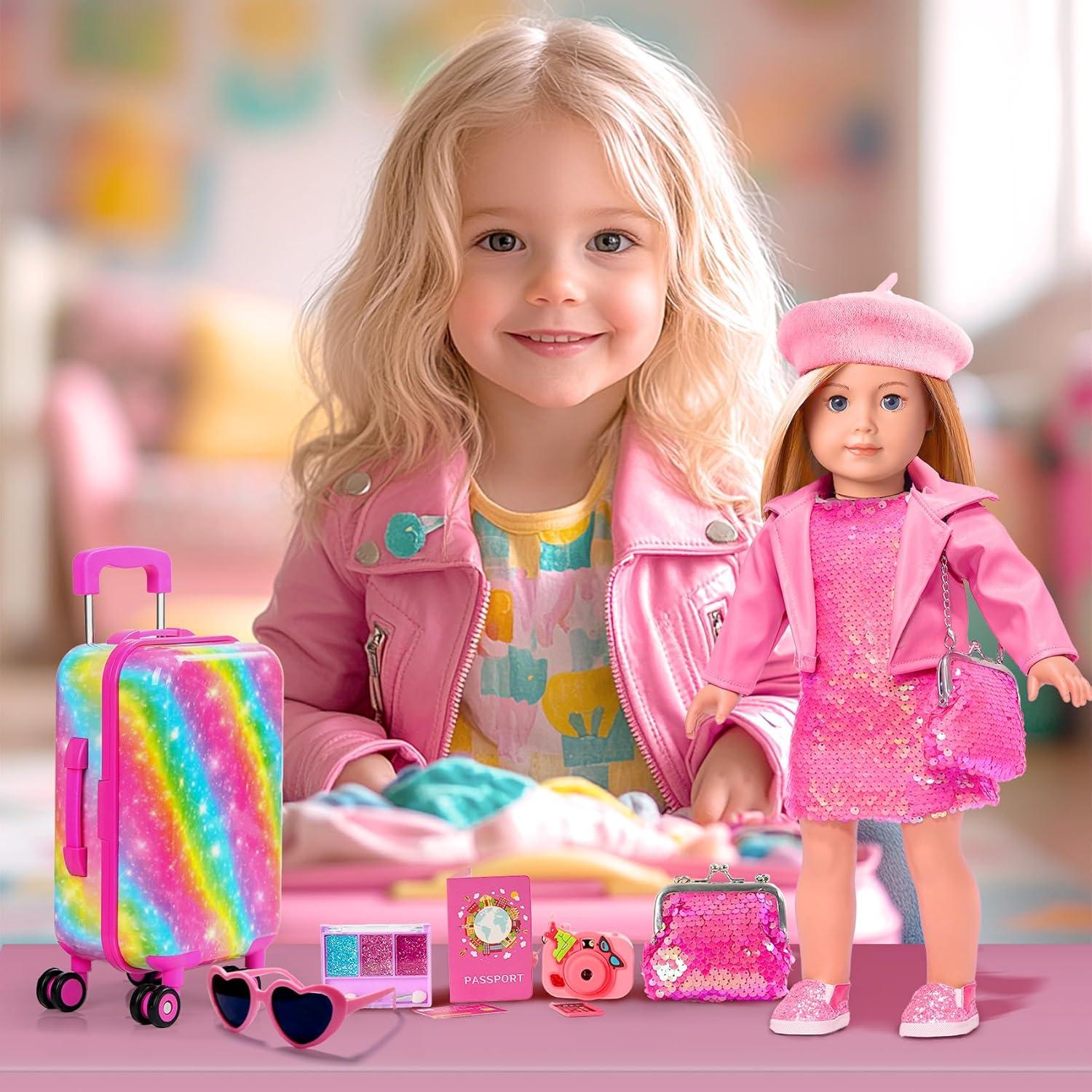 Maleta de Accesorios para Muñecas ARTST 18 Pulgadas - Viaje