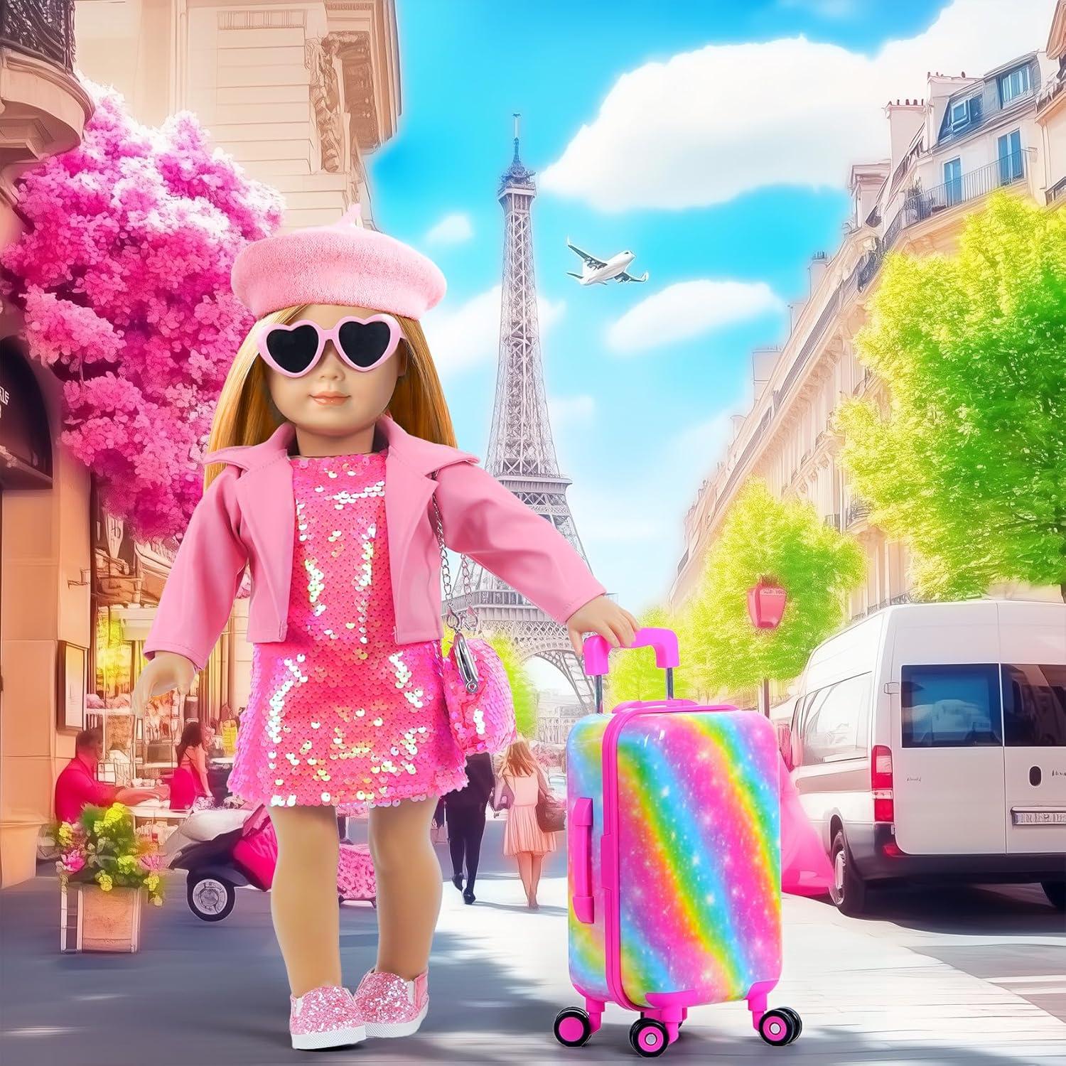 Maleta de Accesorios para Muñecas ARTST 18 Pulgadas - Viaje