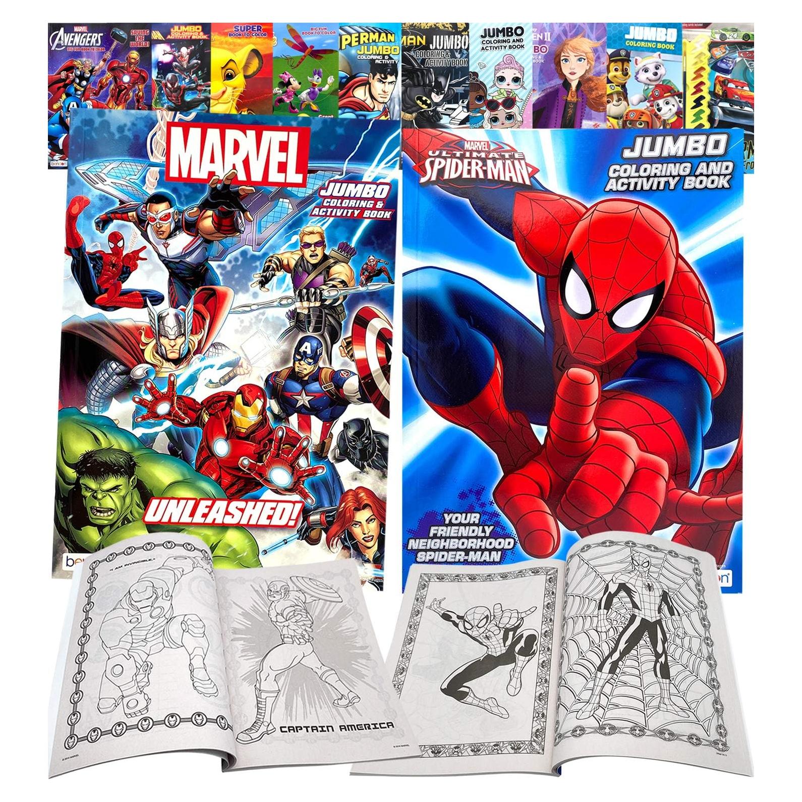 Conjunto de Libros de Actividades y Stickers Marvel Avengers