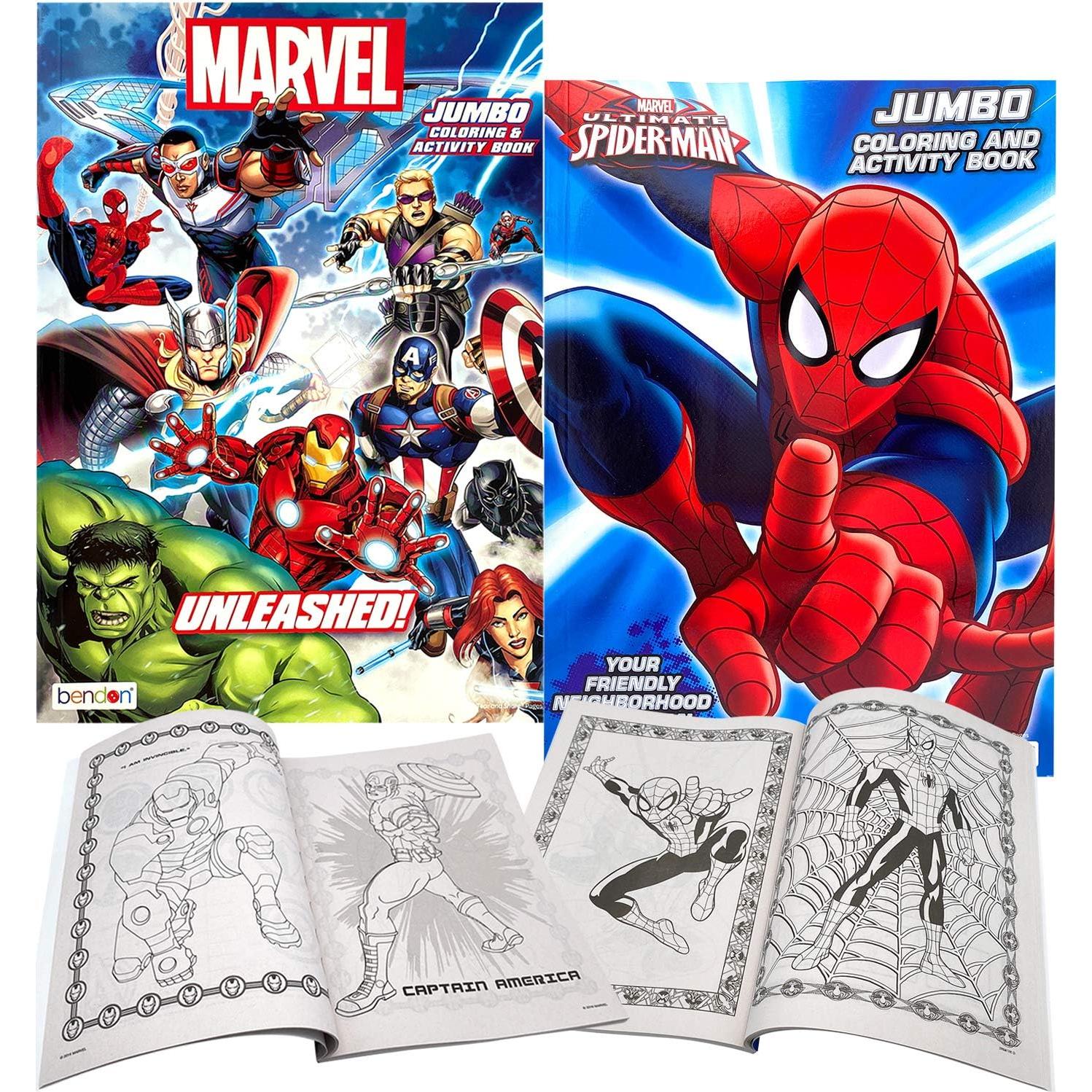 Conjunto de Libros de Actividades y Stickers Marvel Avengers