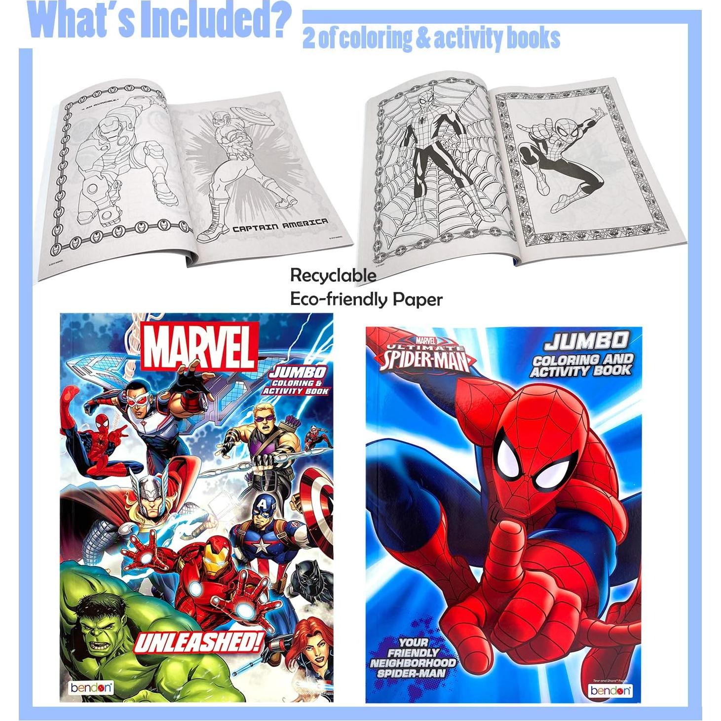 Conjunto de Libros de Actividades y Stickers Marvel Avengers