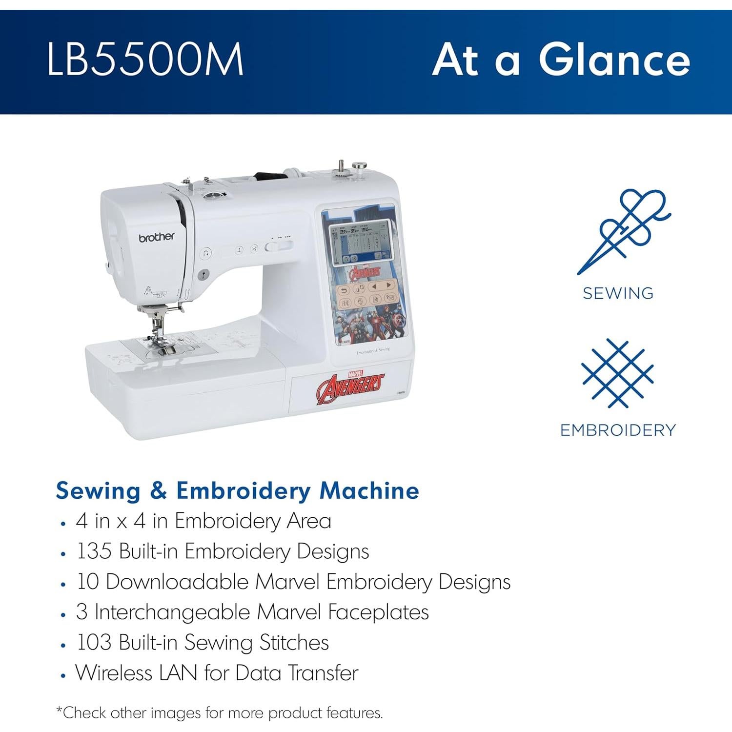 Máquina de Coser y Bordar Brother LB5500M Marvel 2-en-1