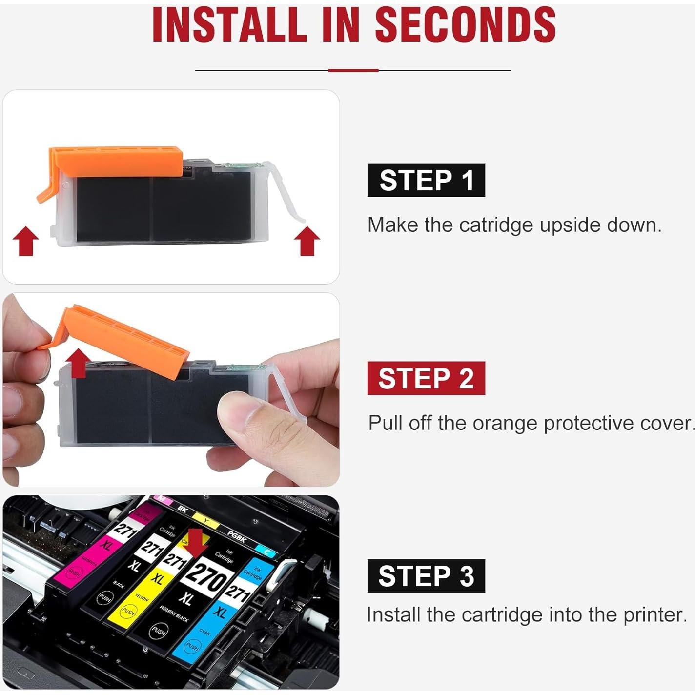 Cartucho de Tinta Compatible Allwork PGI-270XL CLI-271XL 5 Paquetes