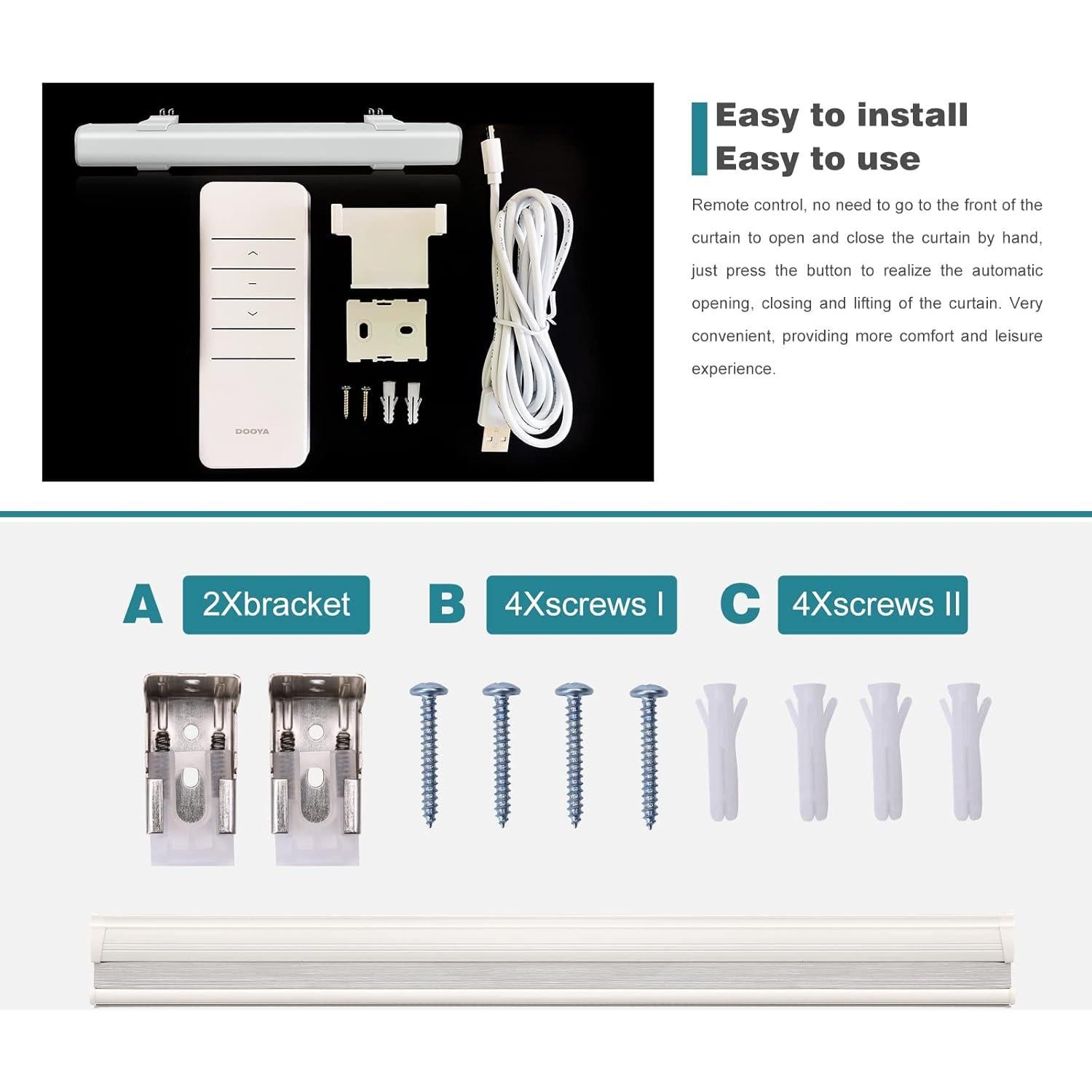 Persiana Motorizada Changshade 1 Panel Azul Oscuro Sin Cuerda