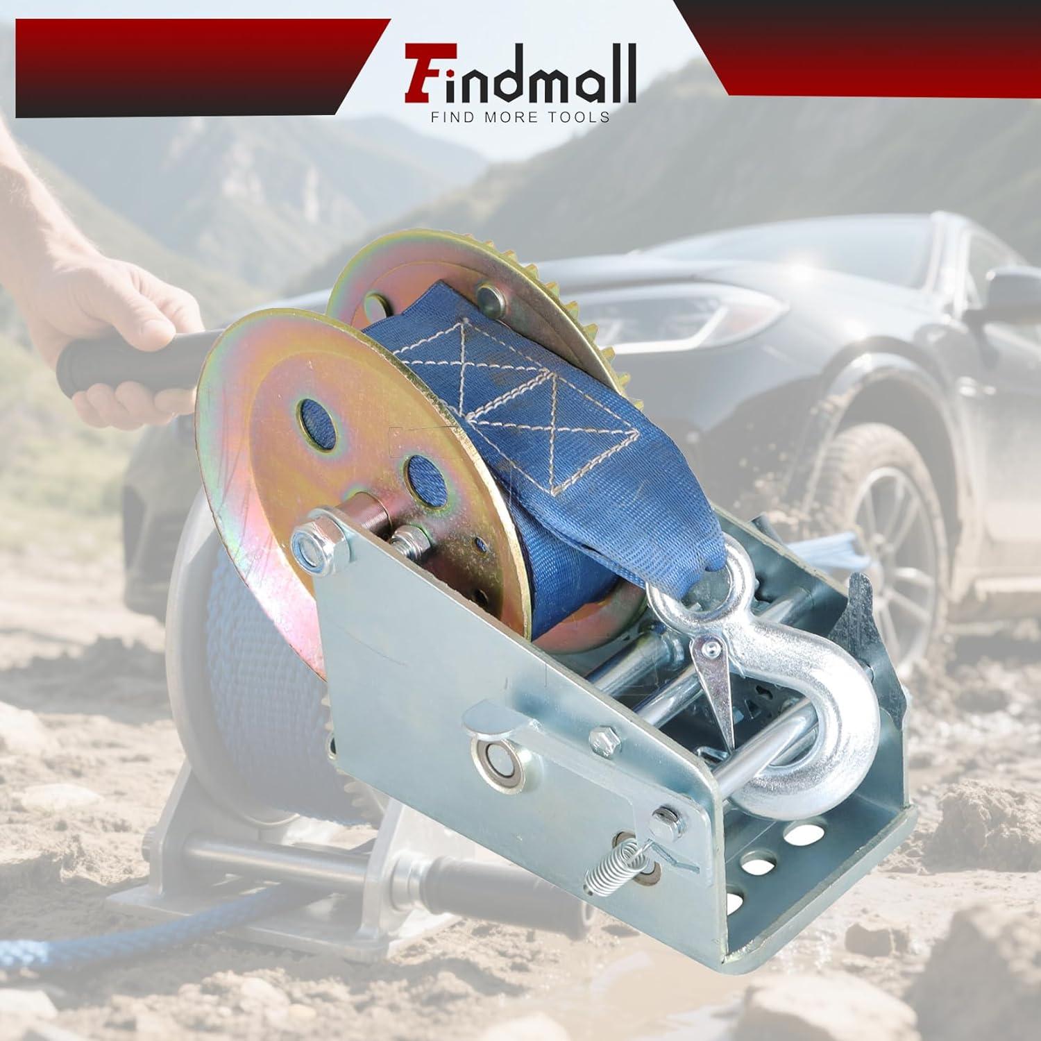 Winch Manual de Alta Resistencia Findmall 1587.6kg 10m