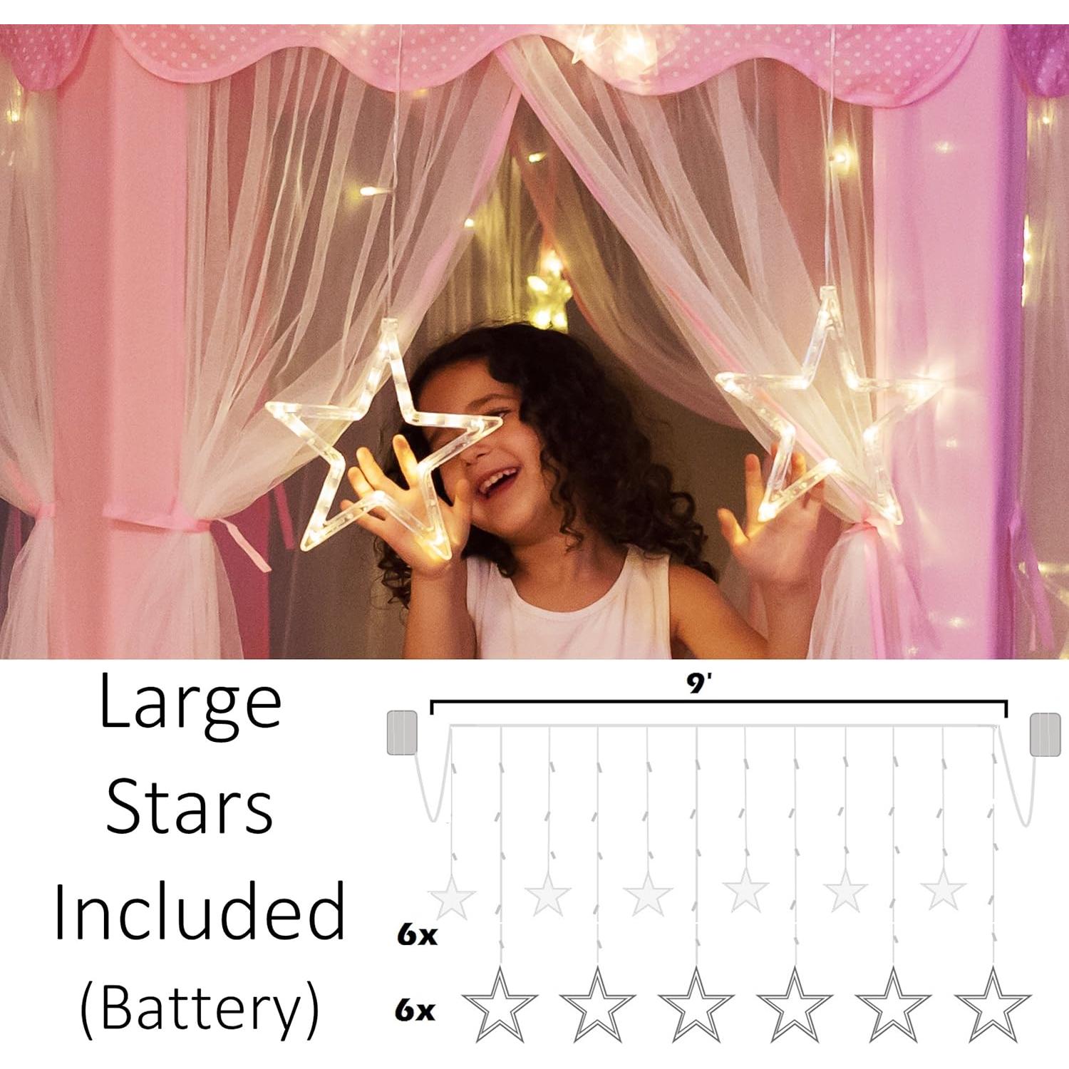 Carpa de Princesa Rosa Perfectto con Luces Estrelladas 1.99 kg