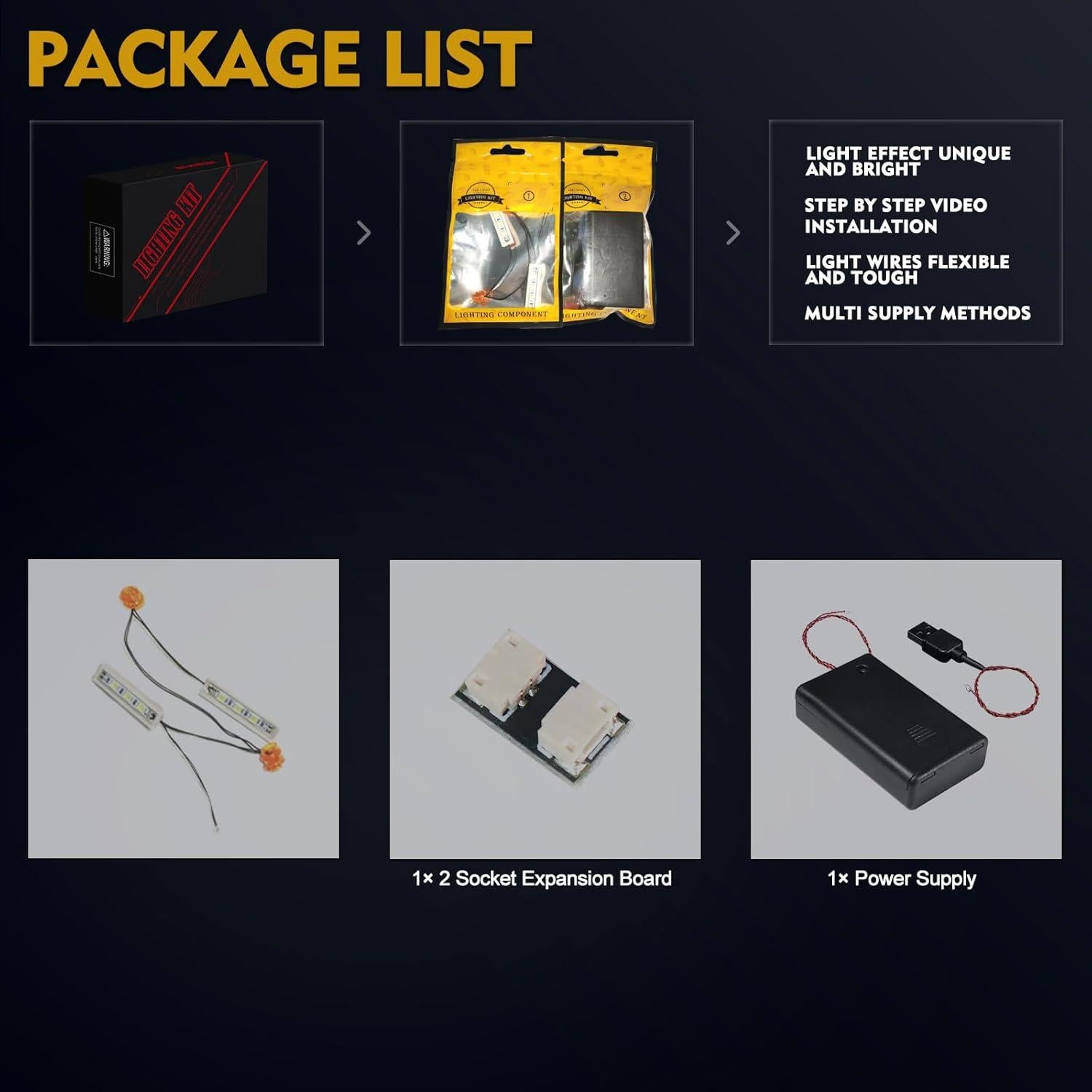 Kit de luces LED VONADO para cofre del tesoro Lego 43229