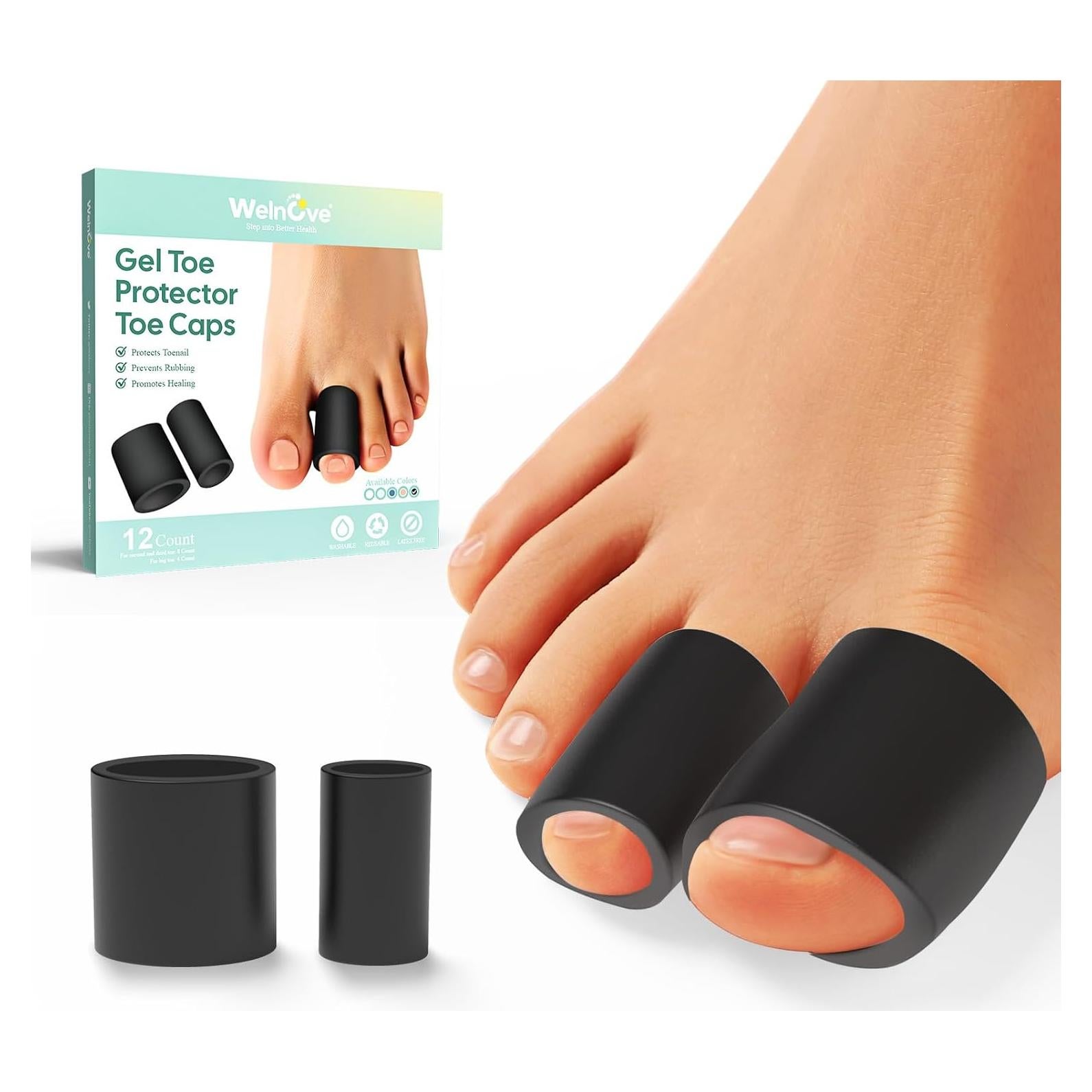 Protectores de Dedos Welnove - Fundas de Silicona para Alivio del Dolor