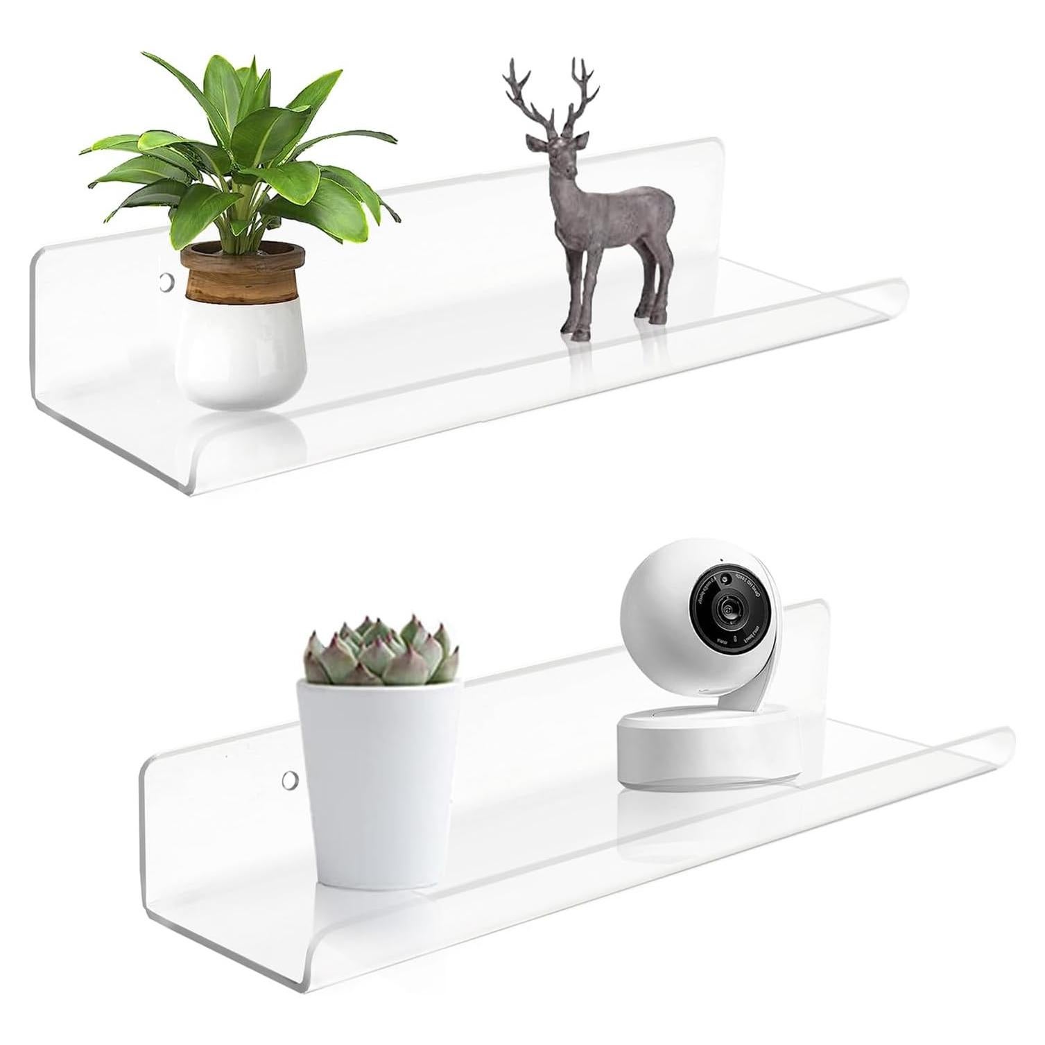 Estanterías Flotantes Acrílicas ROYALITA Juego de 2 30.48 cm