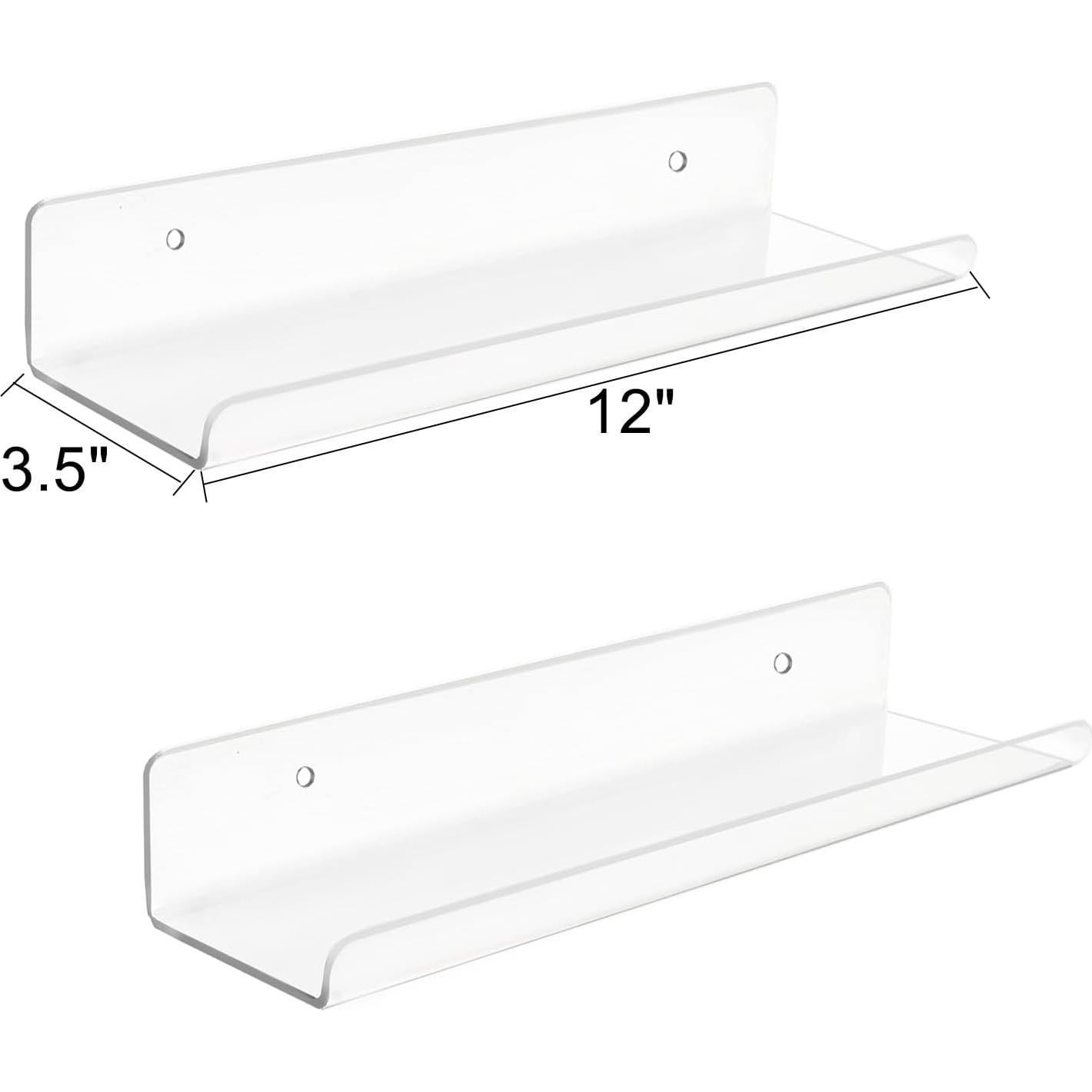 Estanterías Flotantes Acrílicas ROYALITA Juego de 2 30.48 cm