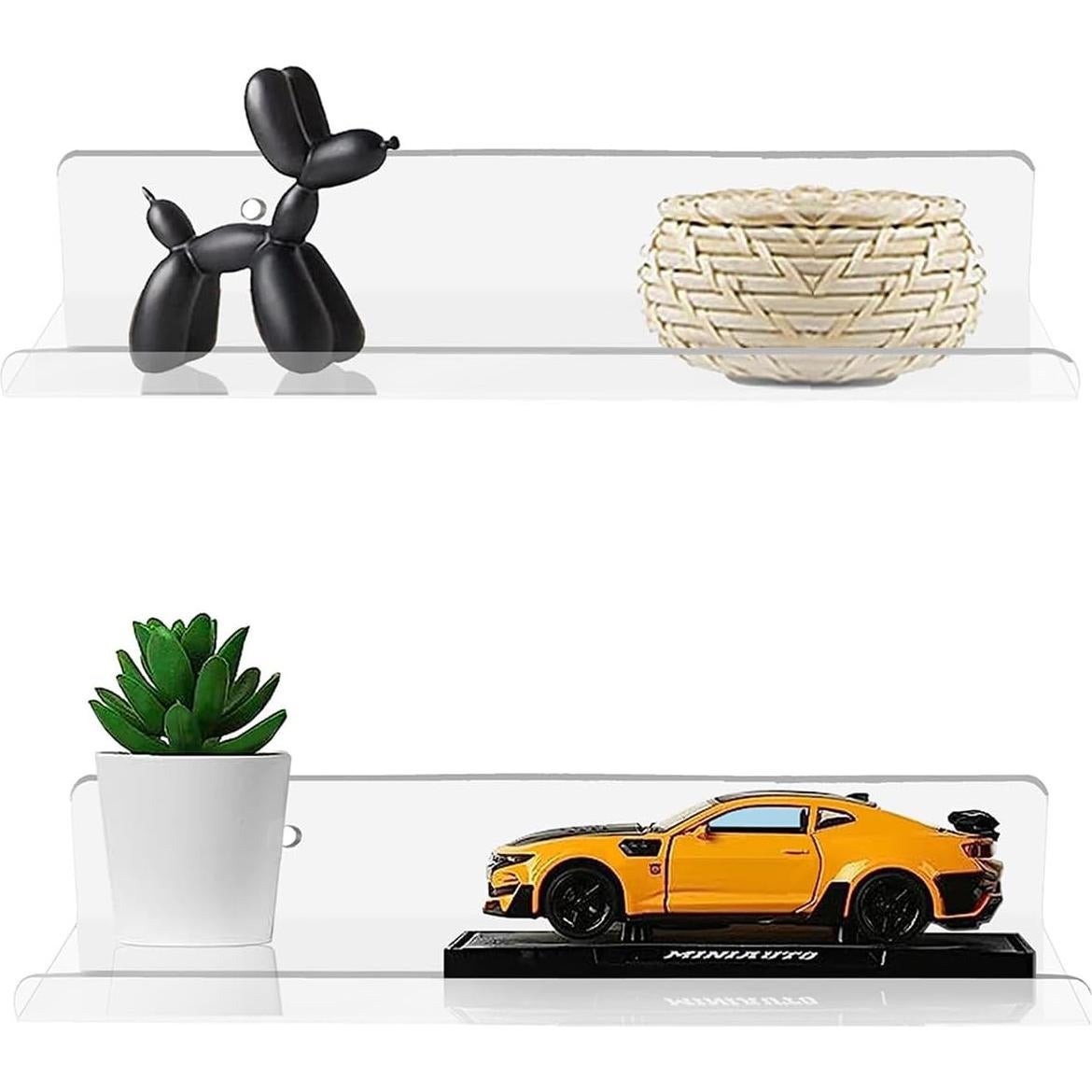 Estanterías Flotantes Acrílicas ROYALITA Juego de 2 30.48 cm