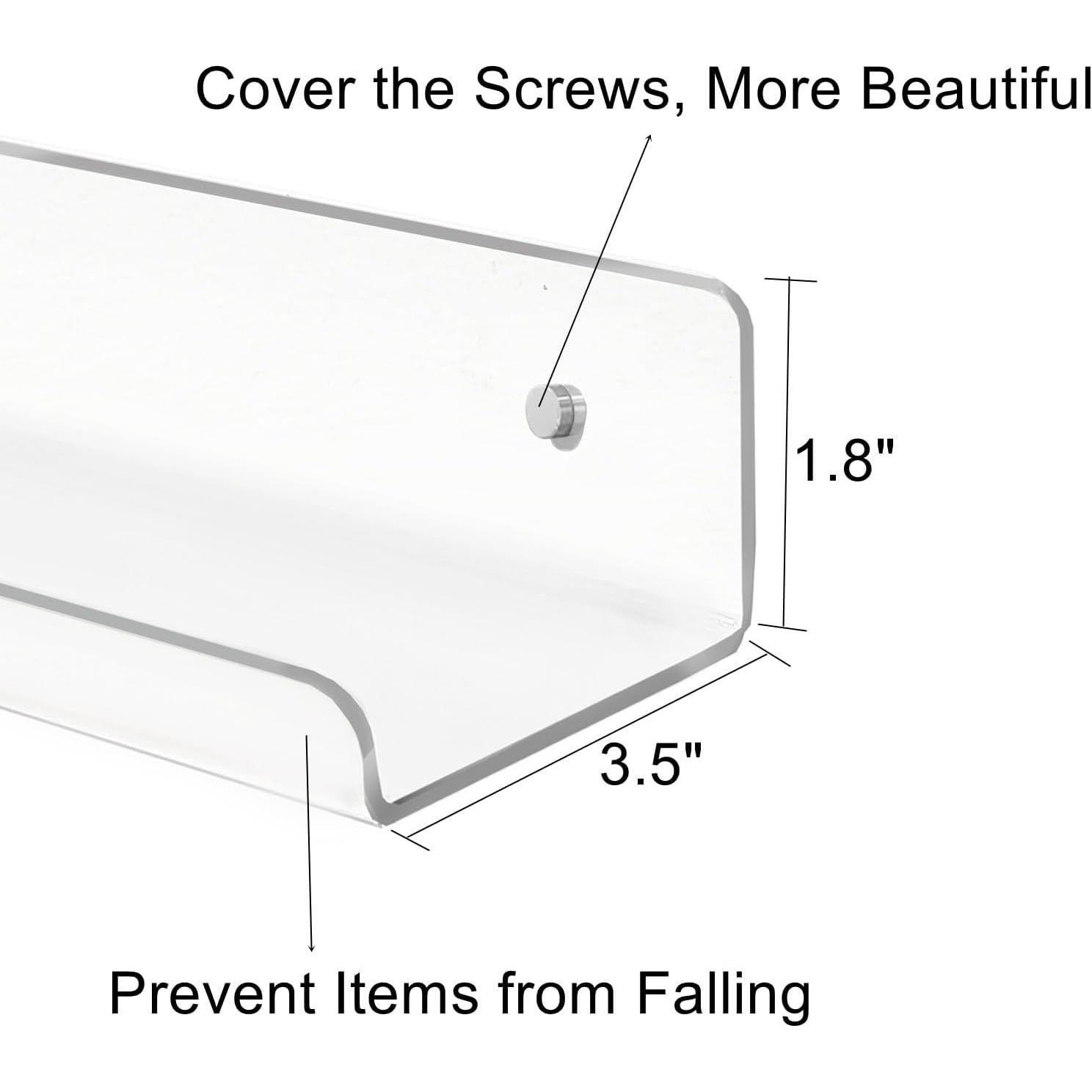 Estanterías Flotantes Acrílicas ROYALITA Juego de 2 30.48 cm
