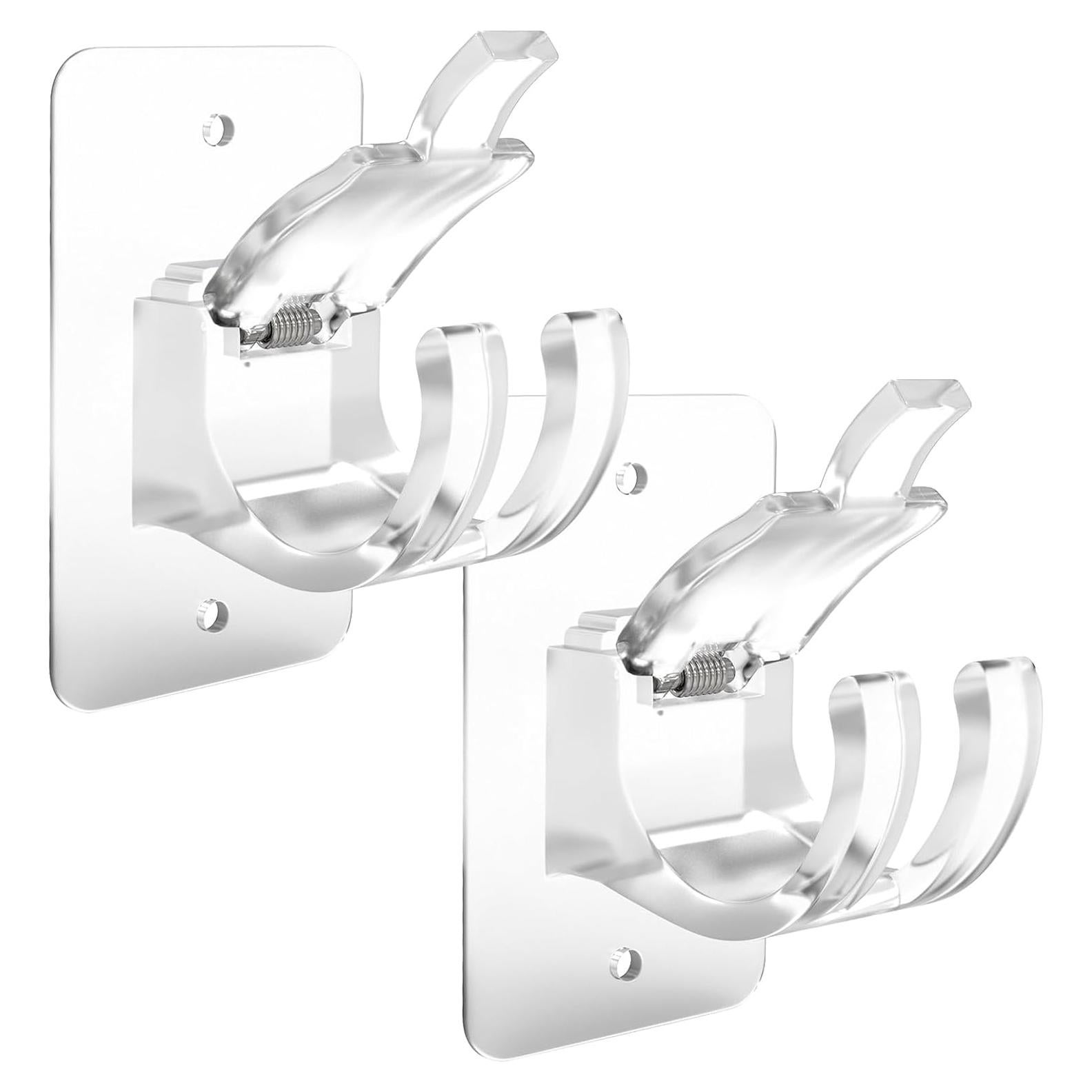 Soportes de Varilla de Cortina Yeahxing - 9 kg, Transparente, 2 Piezas