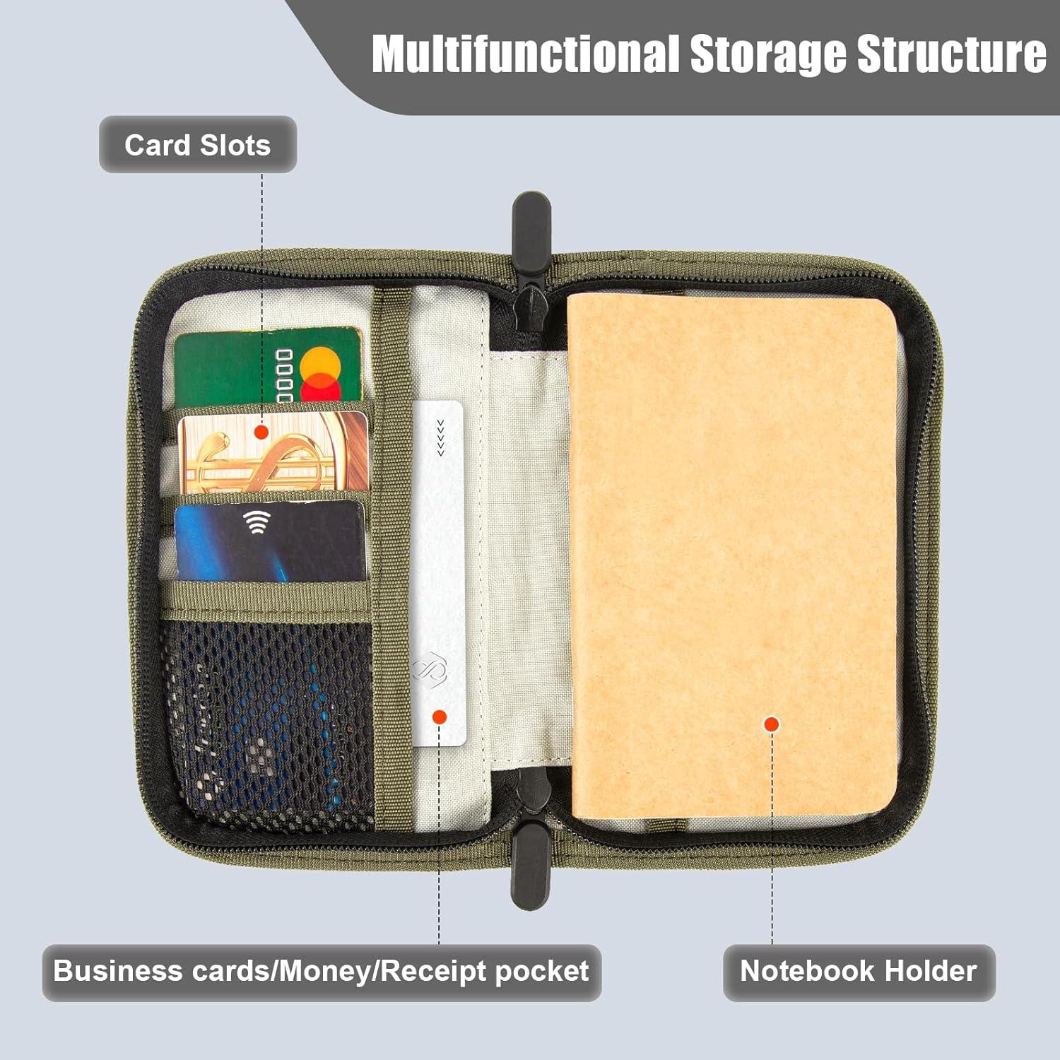 Cubierta de cuadernos Baizoy EDC Lona Encerada Verde Militar