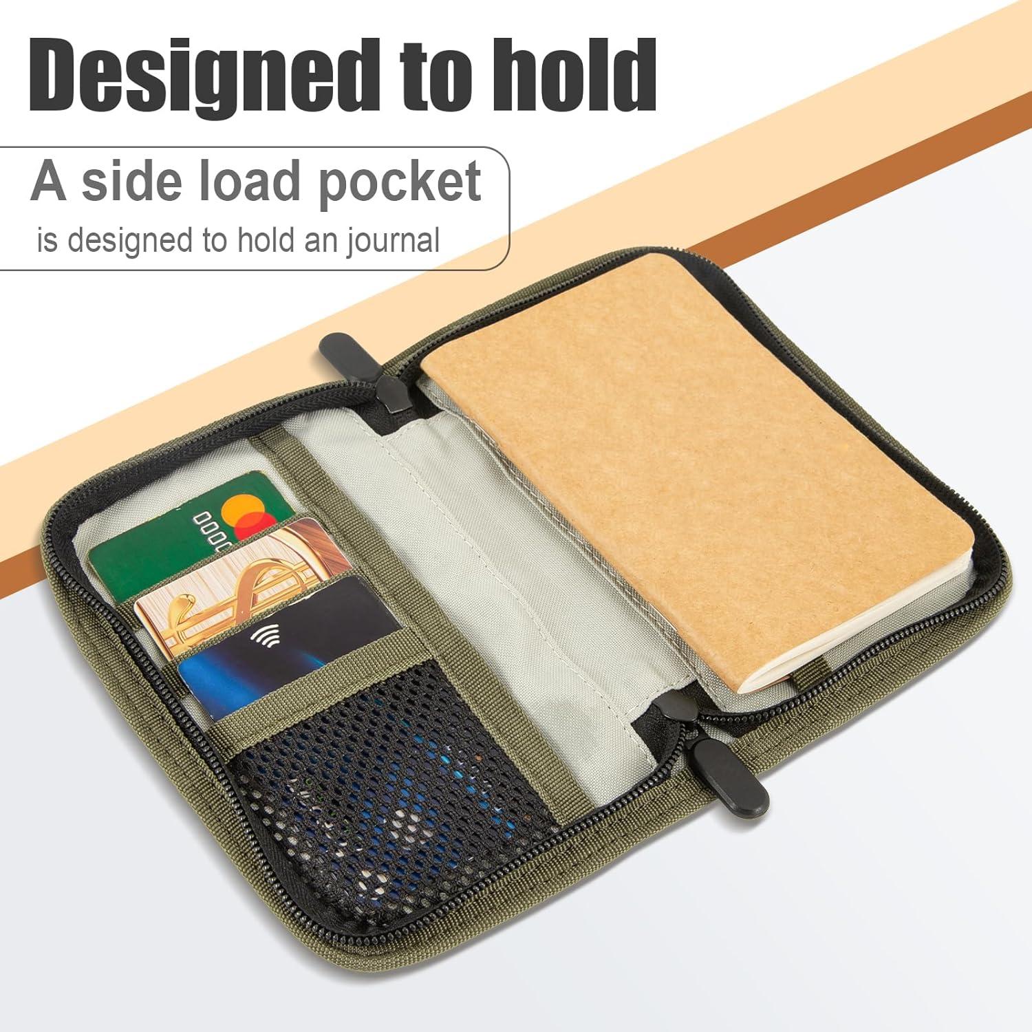 Cubierta de cuadernos Baizoy EDC Lona Encerada Verde Militar