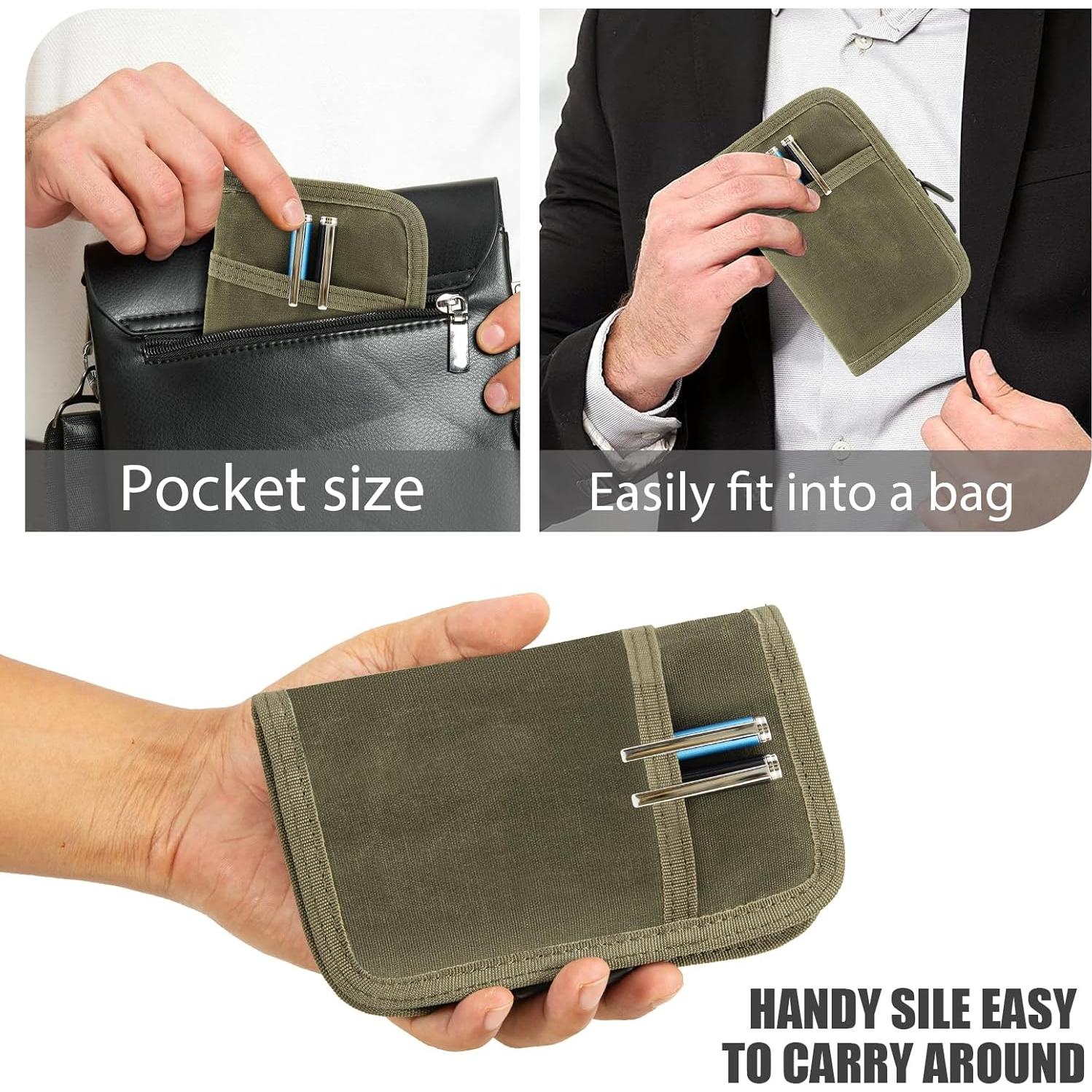 Cubierta de cuadernos Baizoy EDC Lona Encerada Verde Militar