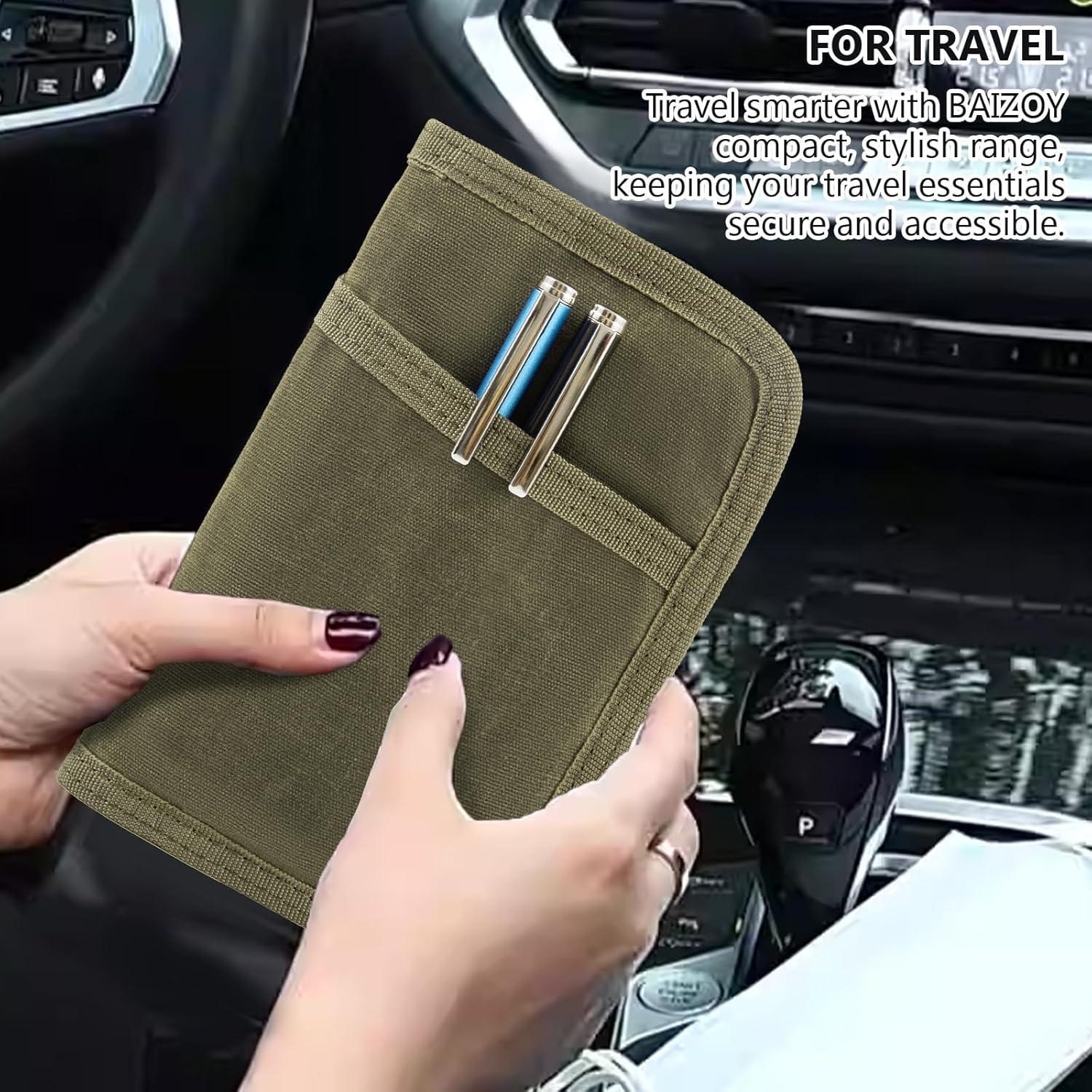 Cubierta de cuadernos Baizoy EDC Lona Encerada Verde Militar