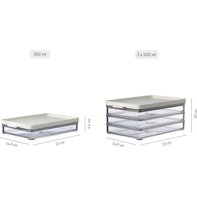 Caja de Almacenamiento de Alimentos Mepal Omnia Set 3x500ml