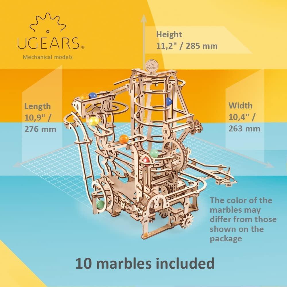 Rompecabezas 3D UGEARS Elevador Espiral de Canicas - 266 Piezas