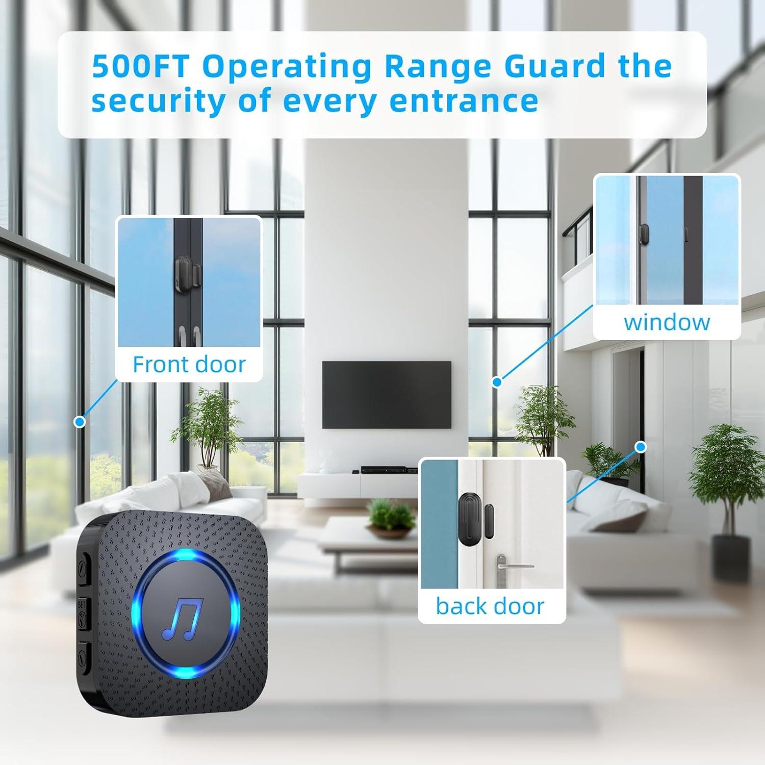 Timbre Inalámbrico de Puerta SanJie con Sensor Magnético 500m