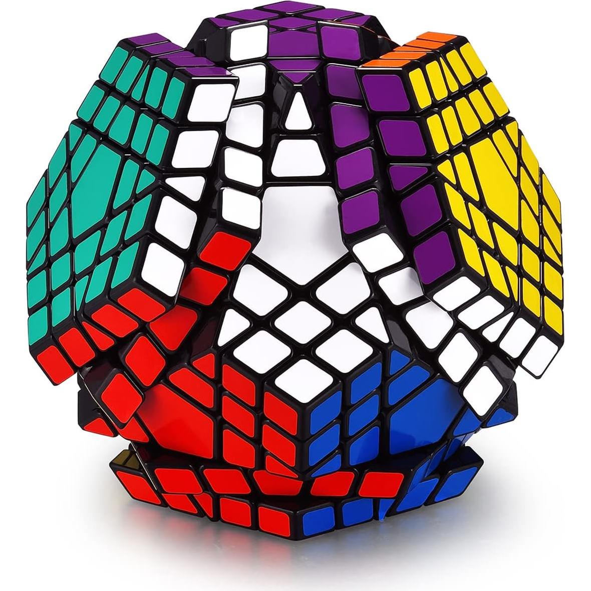 Ganowo Megaminx Speed Cube Gigaminx 5x5 Cubes Brain Teasers Games Magic Twist Puzzle Fidget Toys for Kids Adults Boys Teens